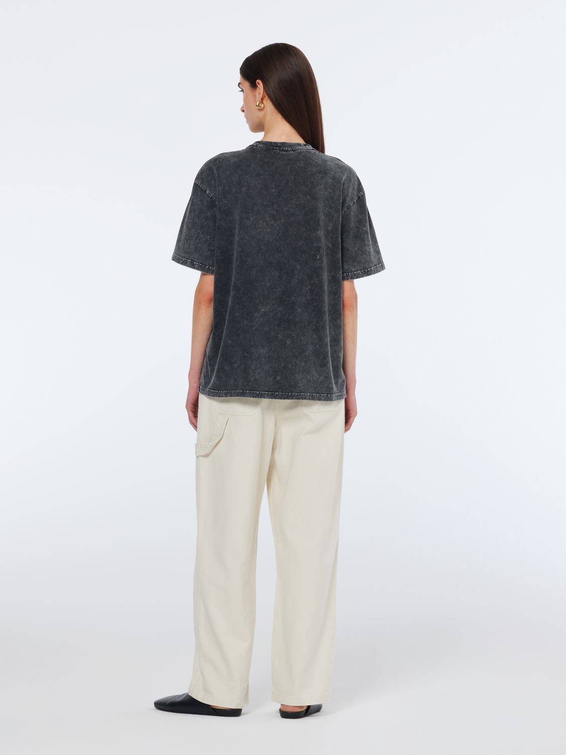 Raine High rise wide leg embroidered pant