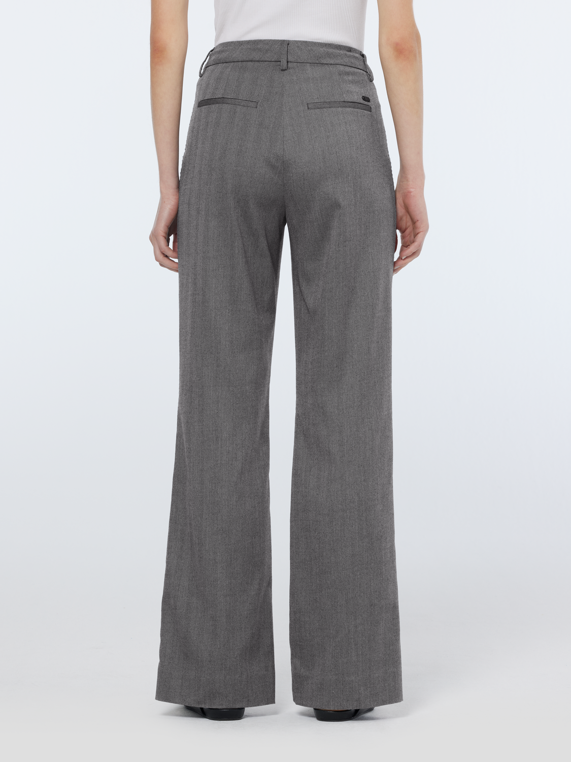 Violet herringbone high rise flare leg