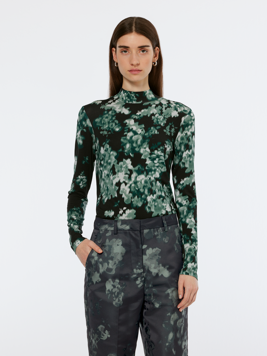 売れ筋商品|||スコッチアンドソーダ Tシャツ レディース トップス ALL OVER PRINTED MOCK NECK - Long sleeved top - lime printed mock neck long sleeve top – Scotch & Soda Amsterdam