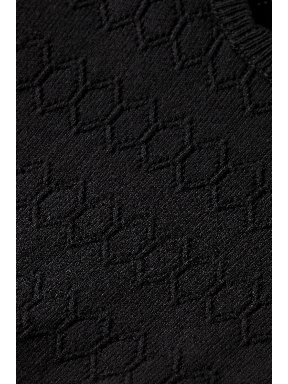 Pointelle stitch knitted tee