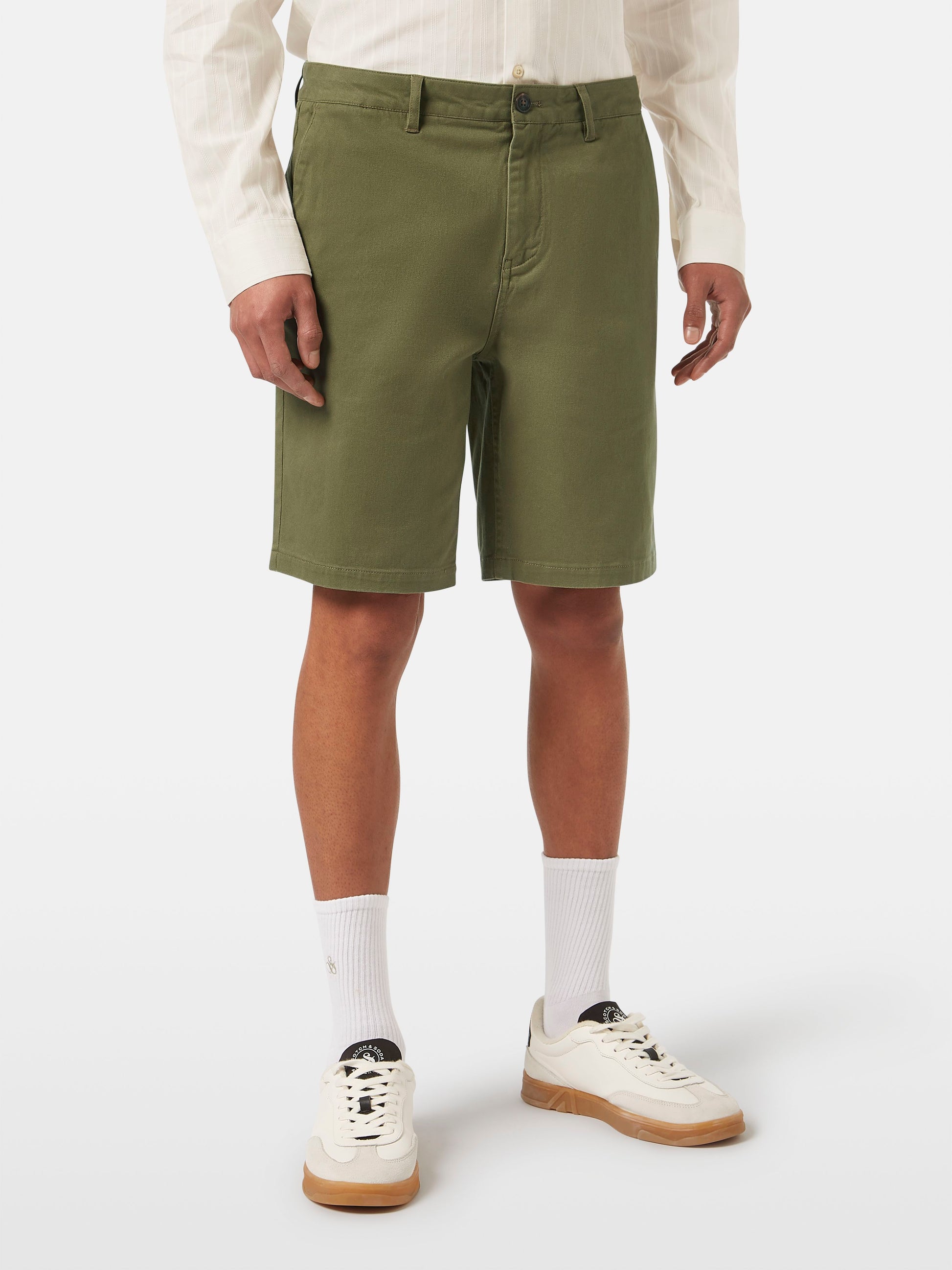 Stuart washed cotton blend short