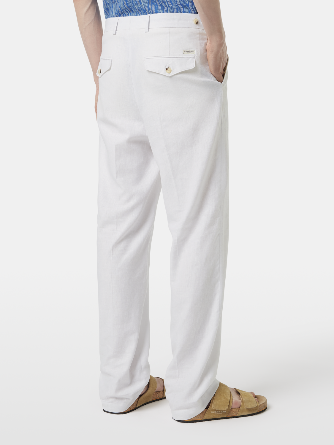 cotton-linen twill chinos