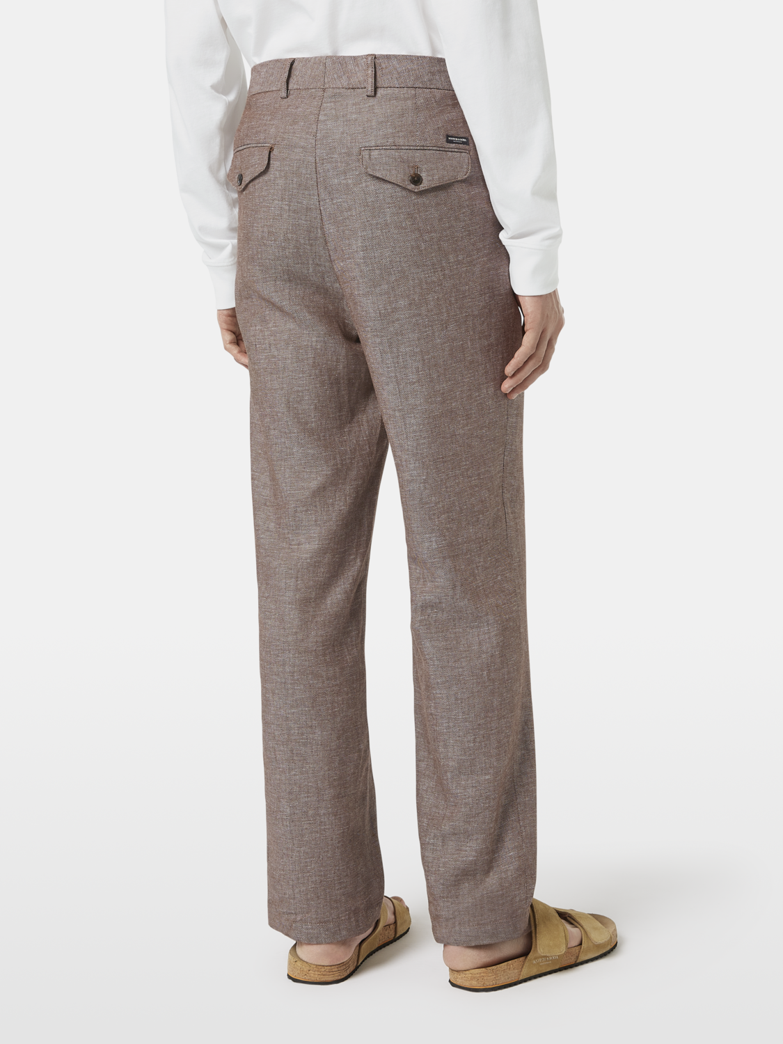 cotton-linen twill chinos