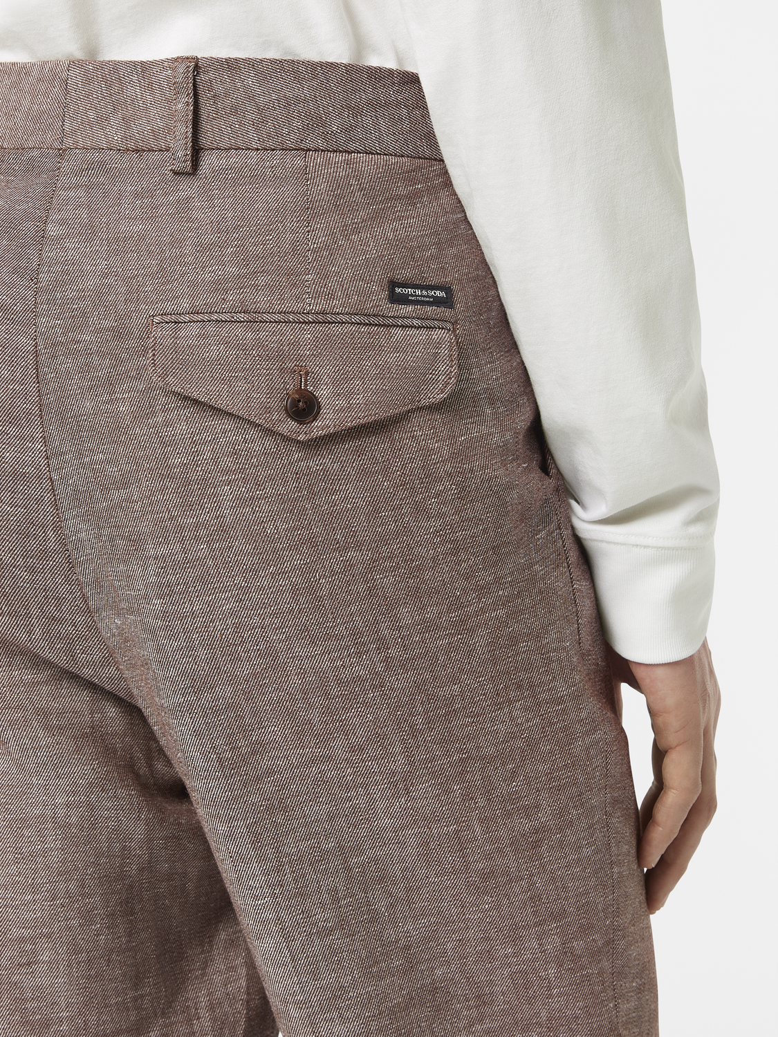 cotton-linen twill chinos