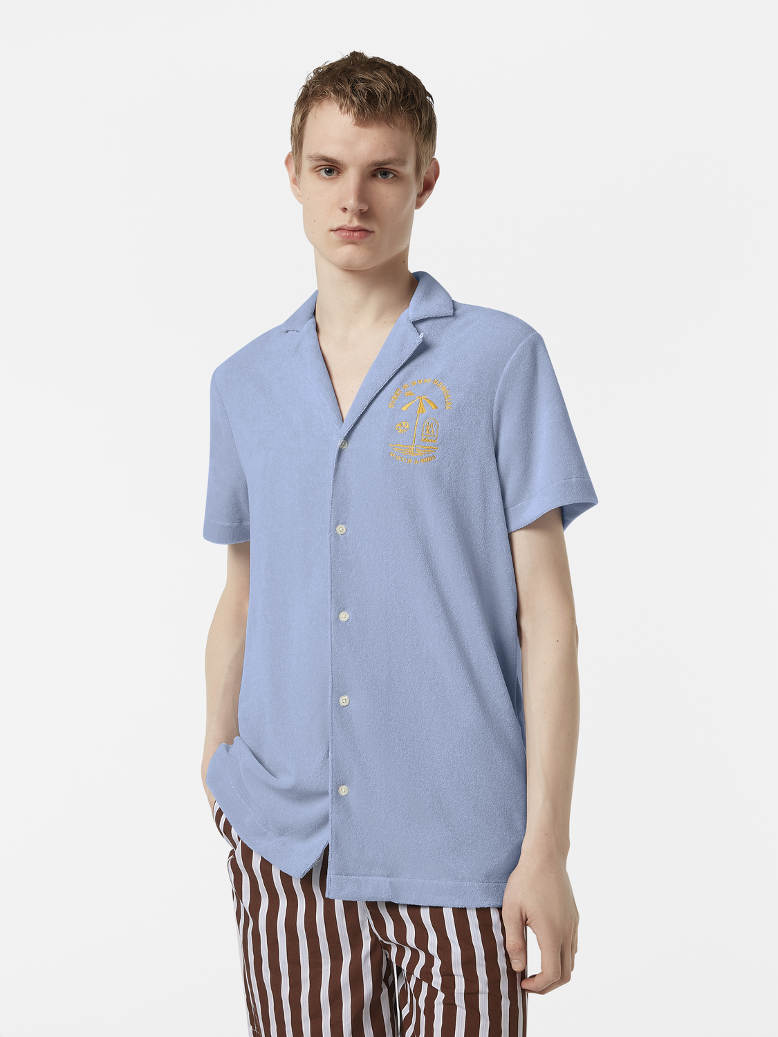 Short sleeve towelling shirt