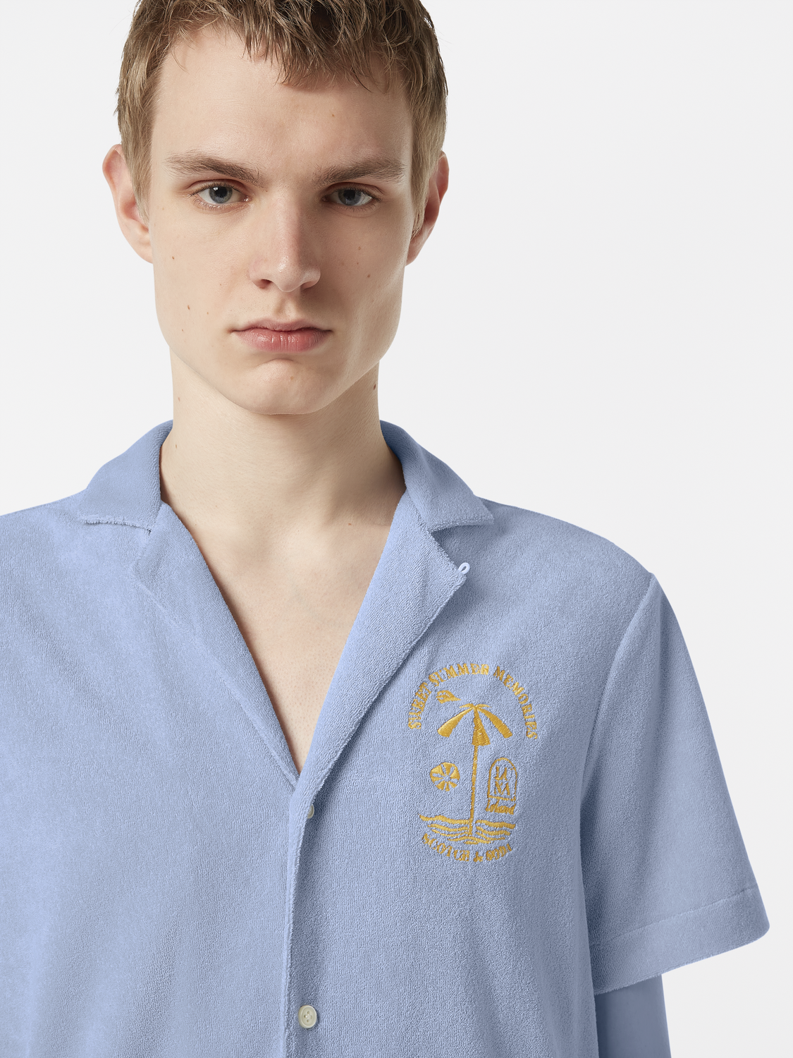 Short sleeve towelling shirt