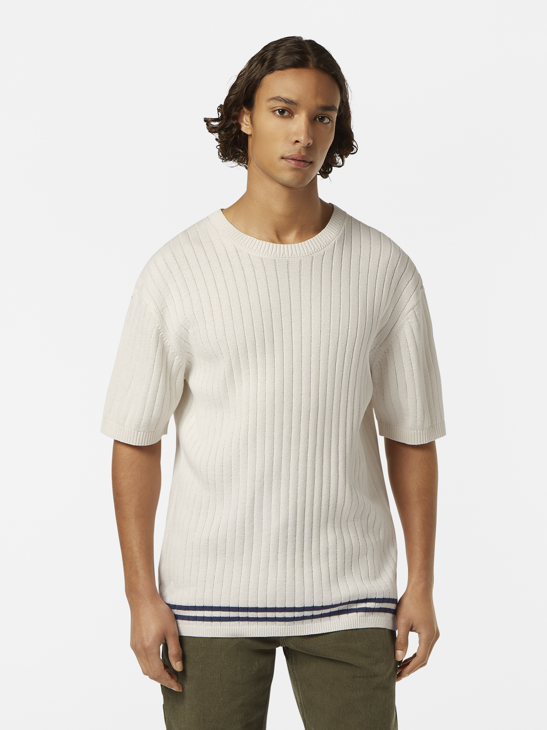 Structured knitted T-shirt