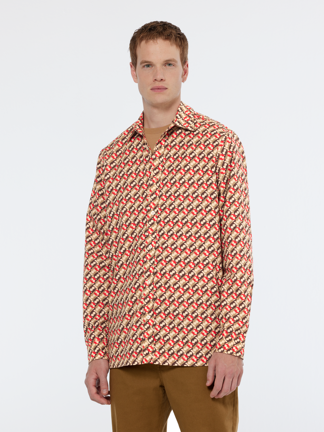 Regular geo-print shirt