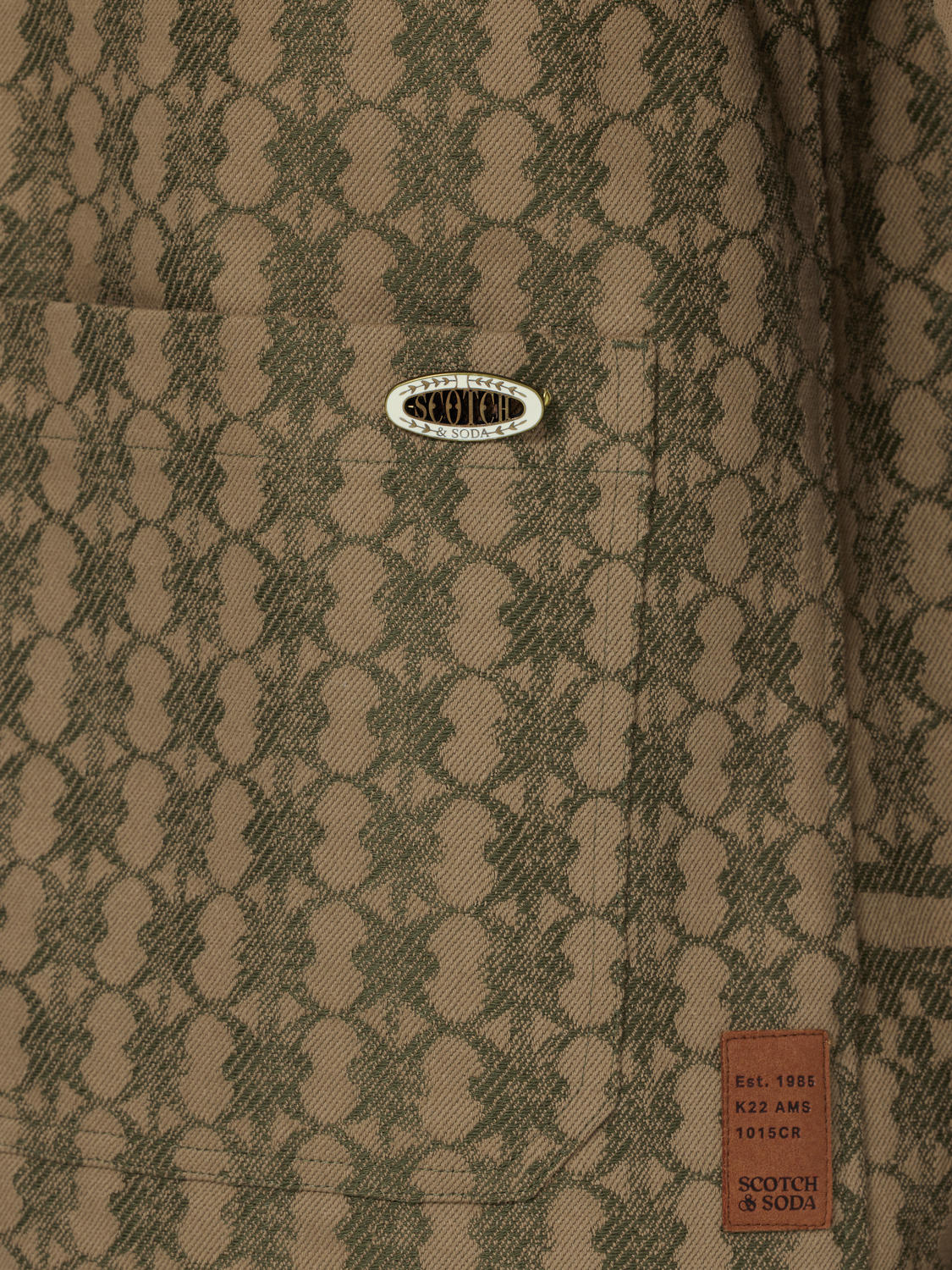 Cotton-blend jacquard jacket