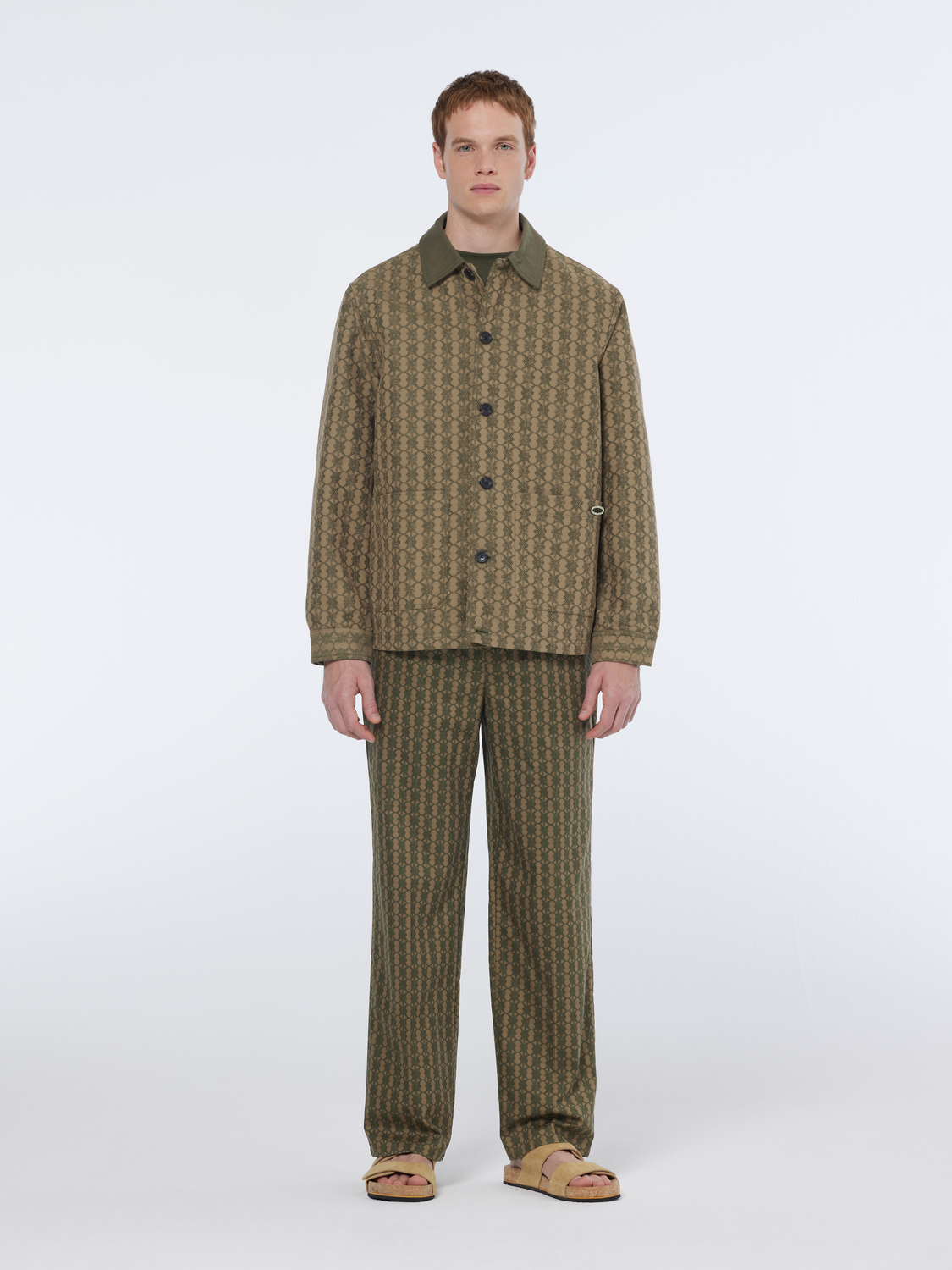 Cotton-blend jacquard jacket