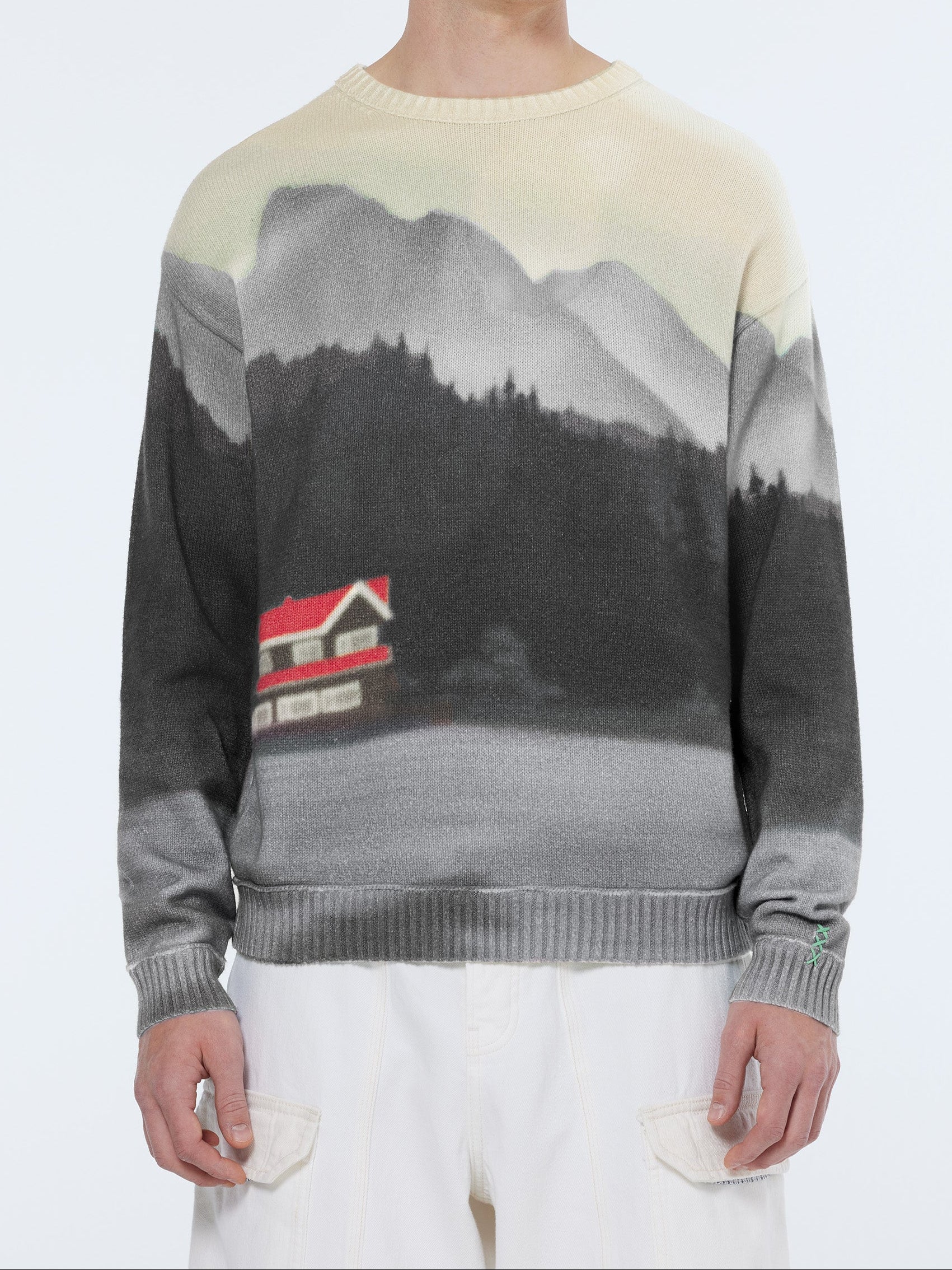Printed dropped shoulder crewneck – Scotch Soda Amsterdam