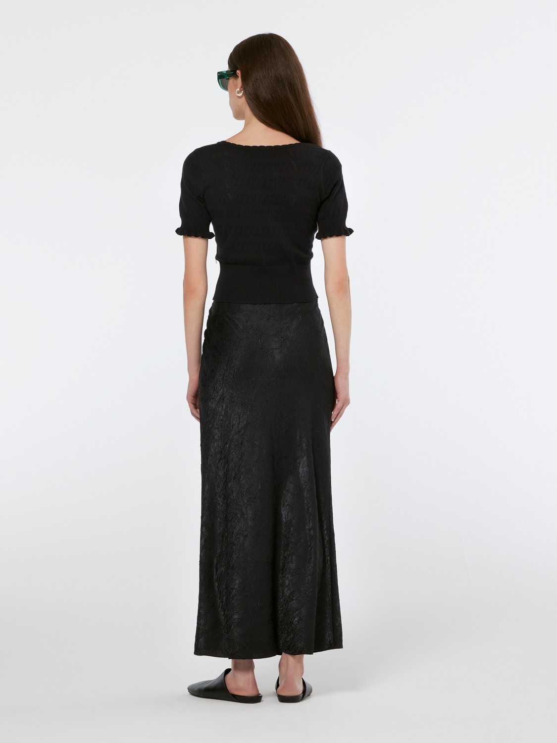 Crushed Satin Skirt