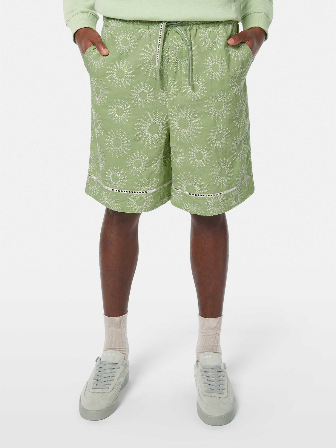 Embroidered Bermuda Shorts