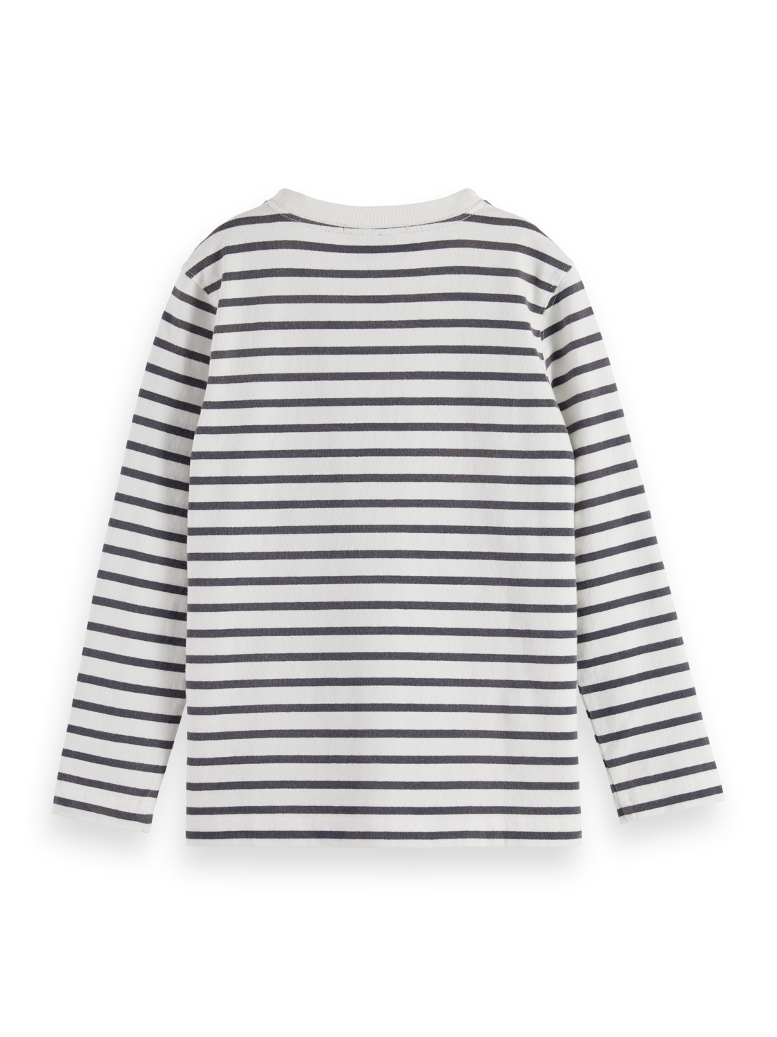 Boys Denim washed striped breton t-shirt