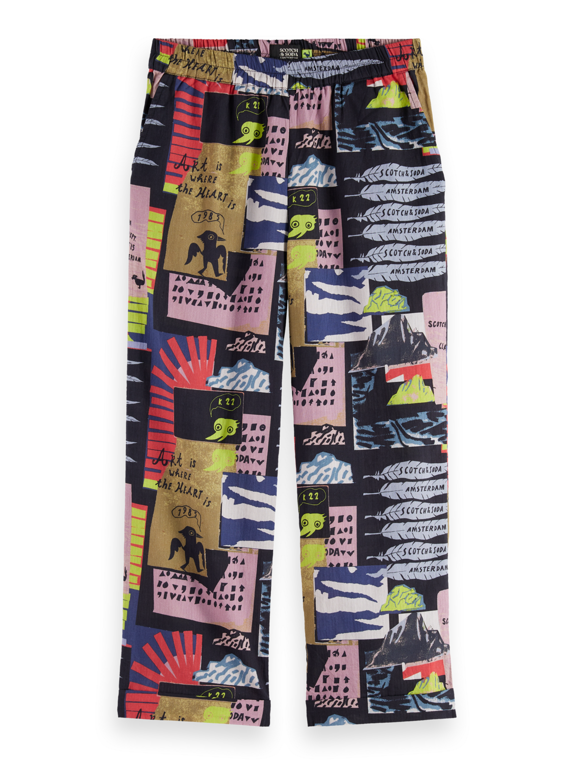 Girls printed seersucker pants