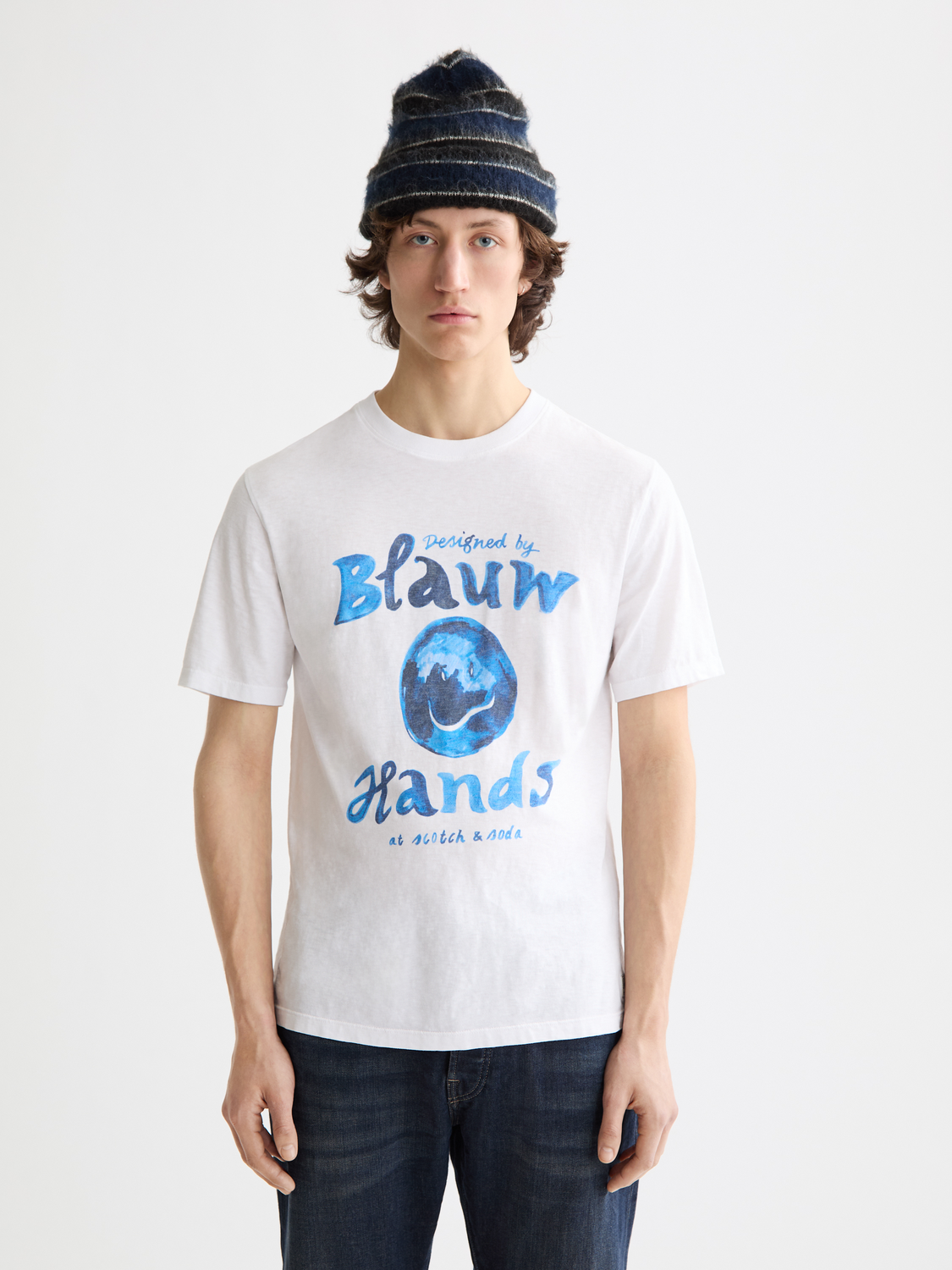 Denim artwork t-shirt