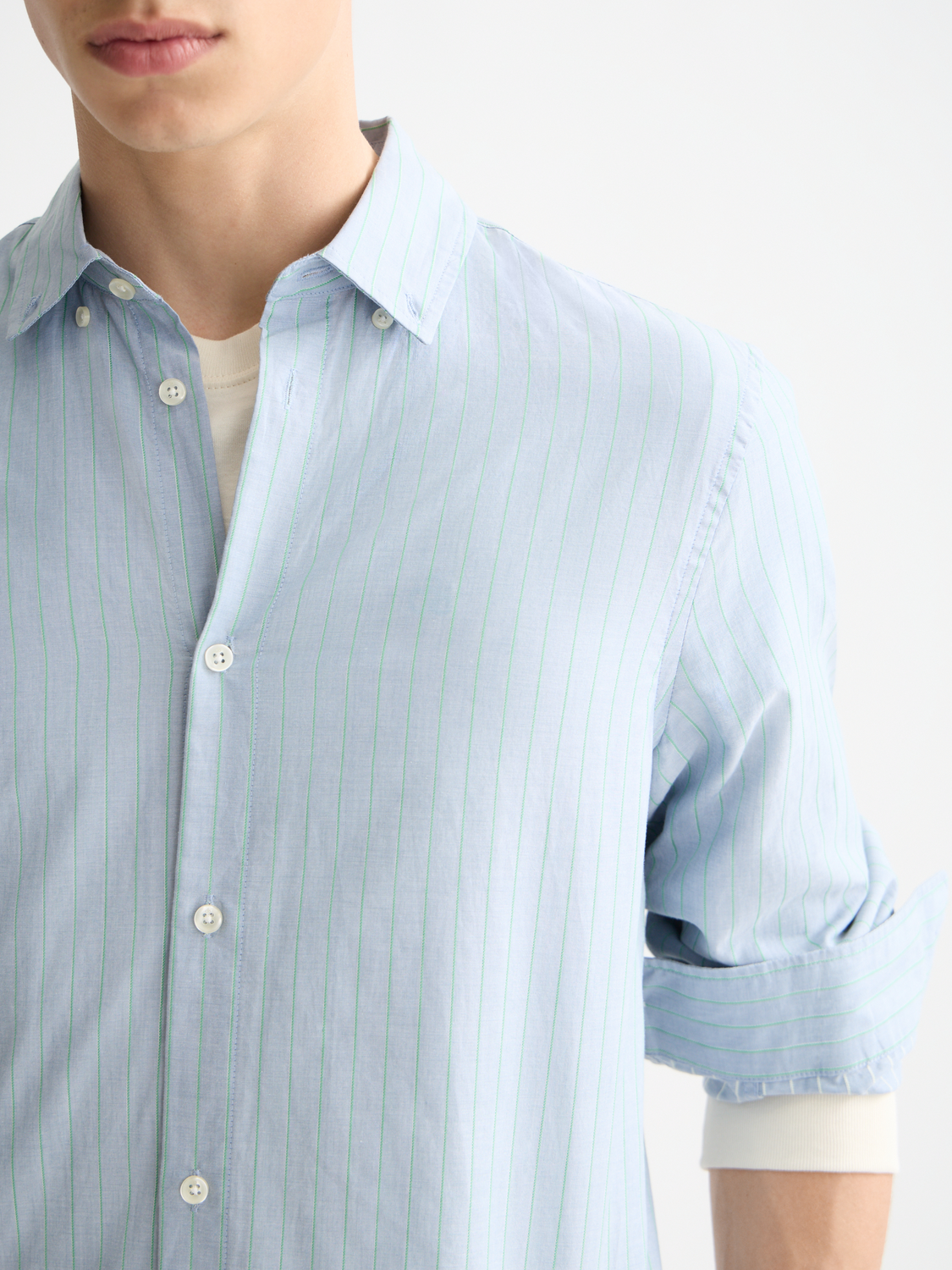Yarn-dyed stripe shirt