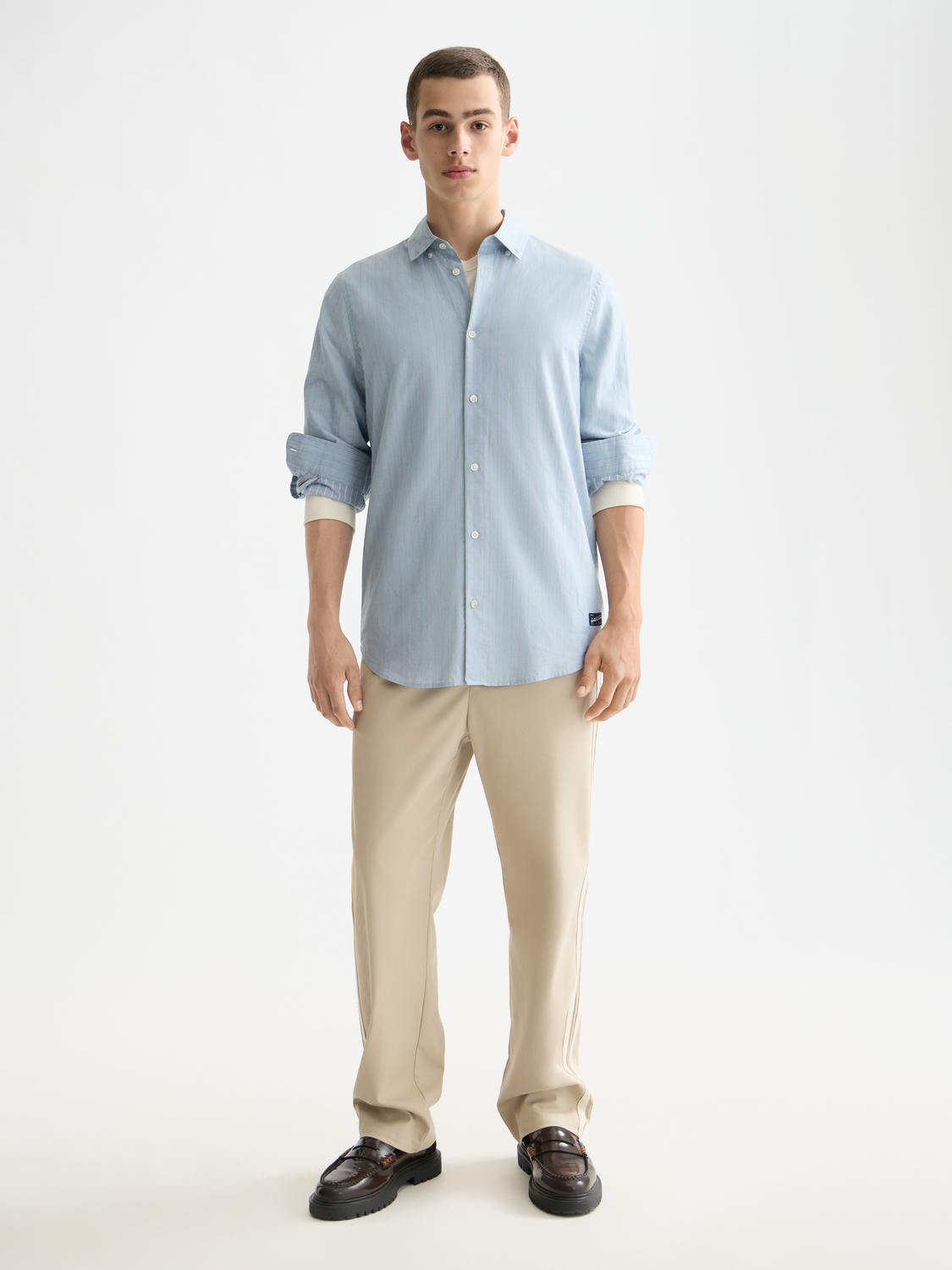 Yarn-dyed stripe shirt