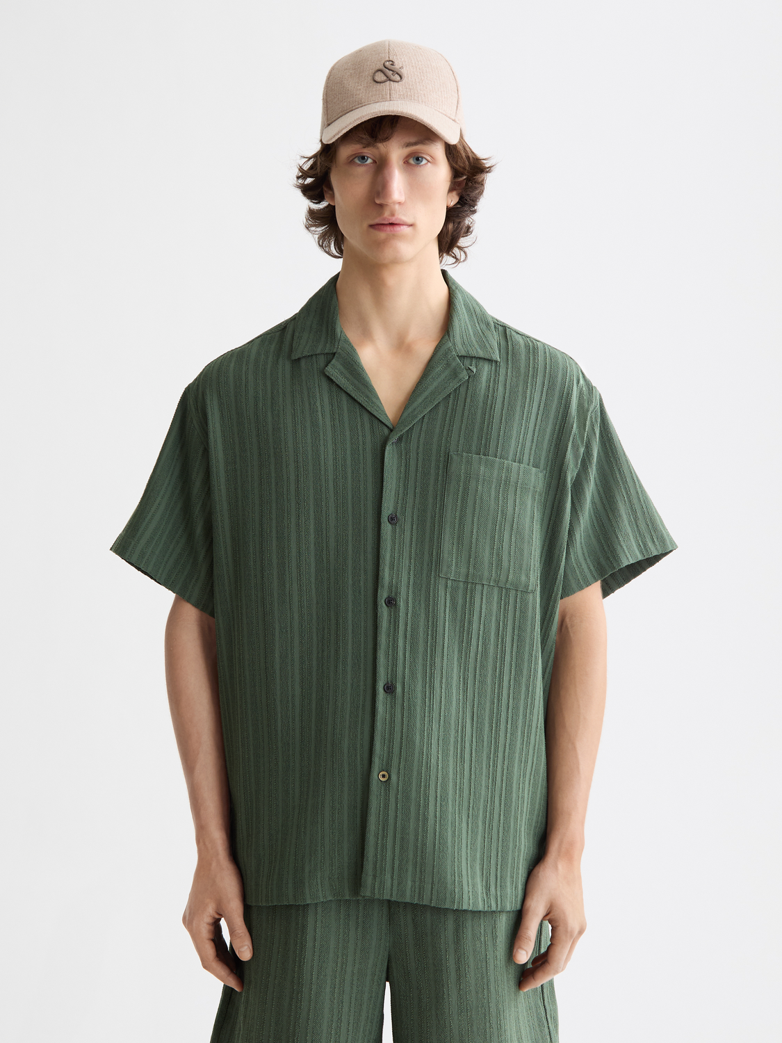 striped short sleeve shirt