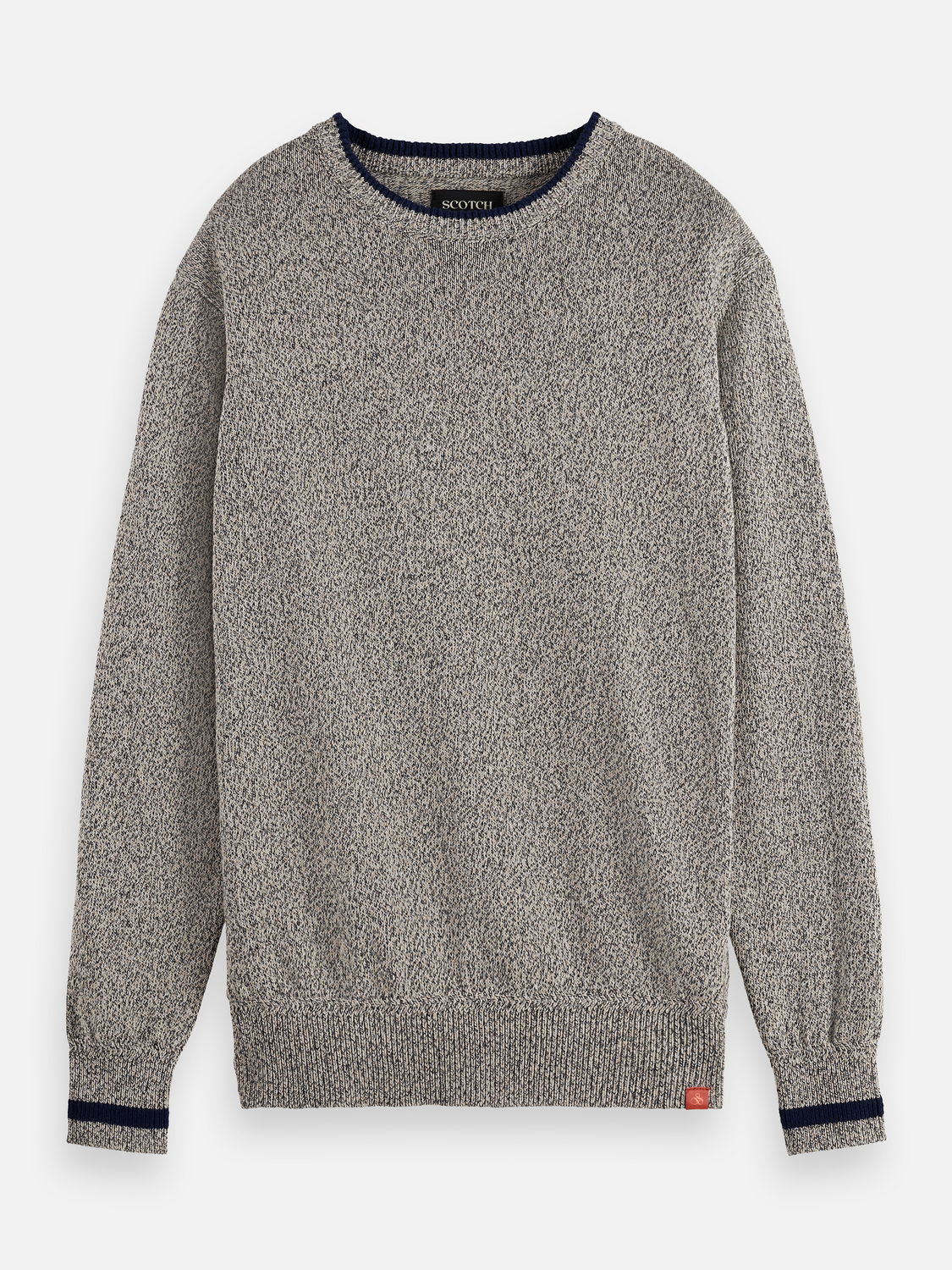 Melange regular crew neck