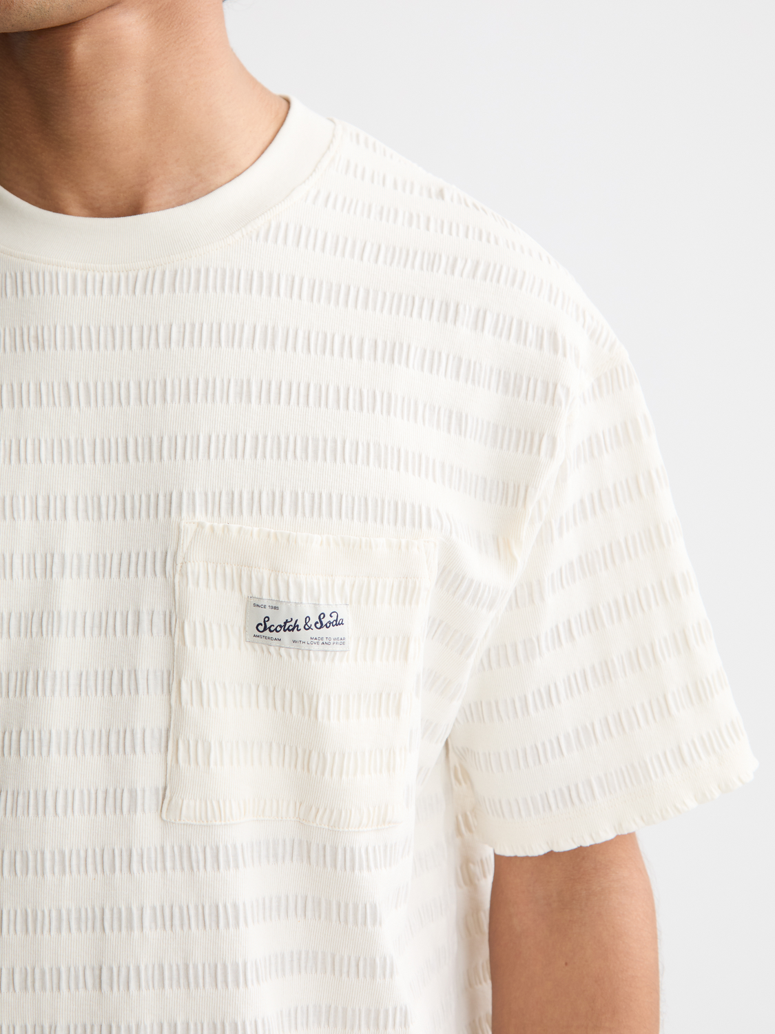 horizonal textured t-shirt
