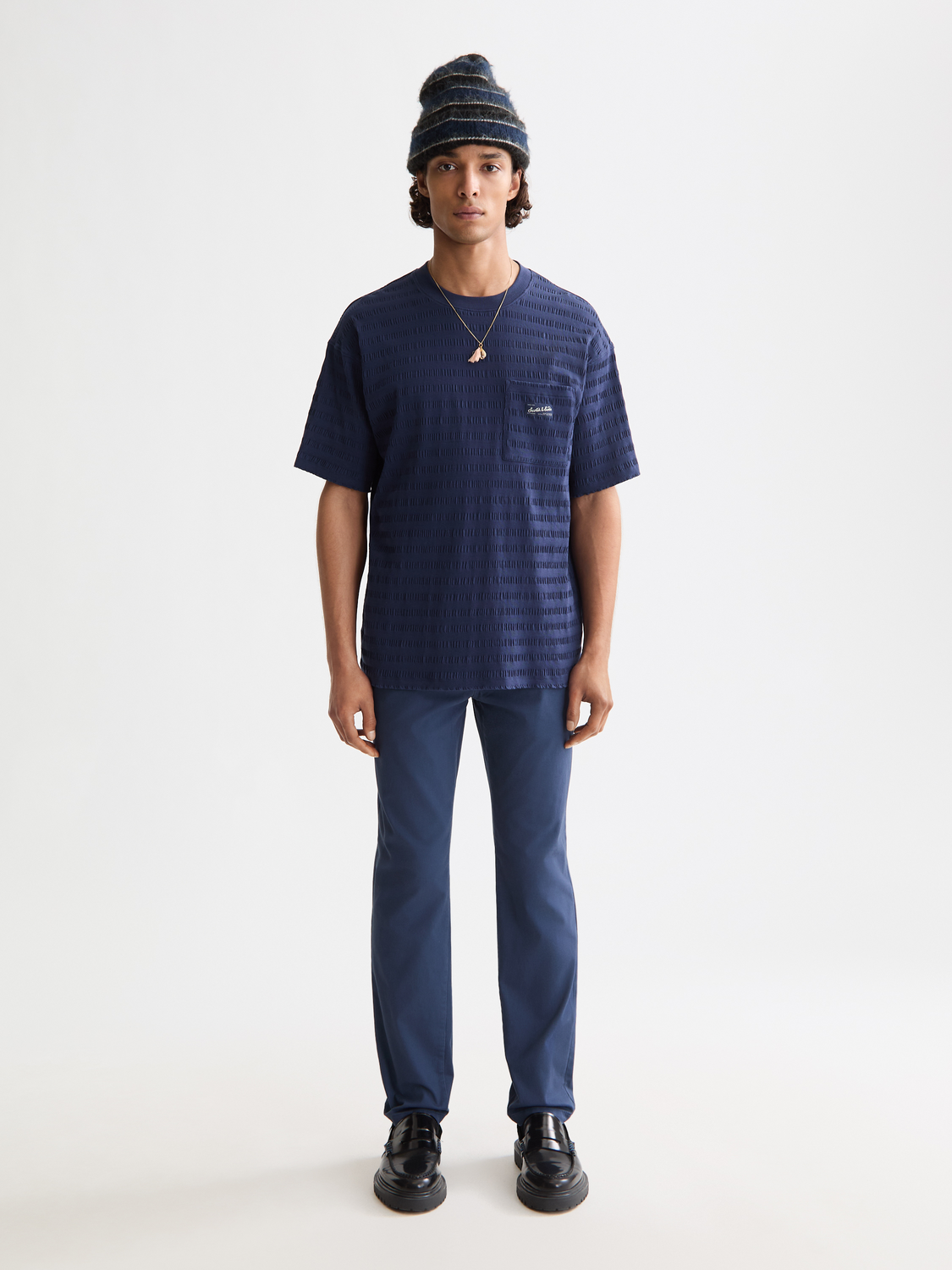 horizonal textured t-shirt