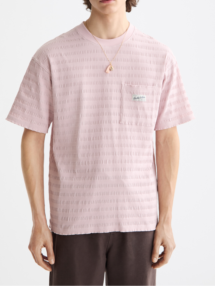 horizonal textured t-shirt– Scotch & Soda Amsterdam