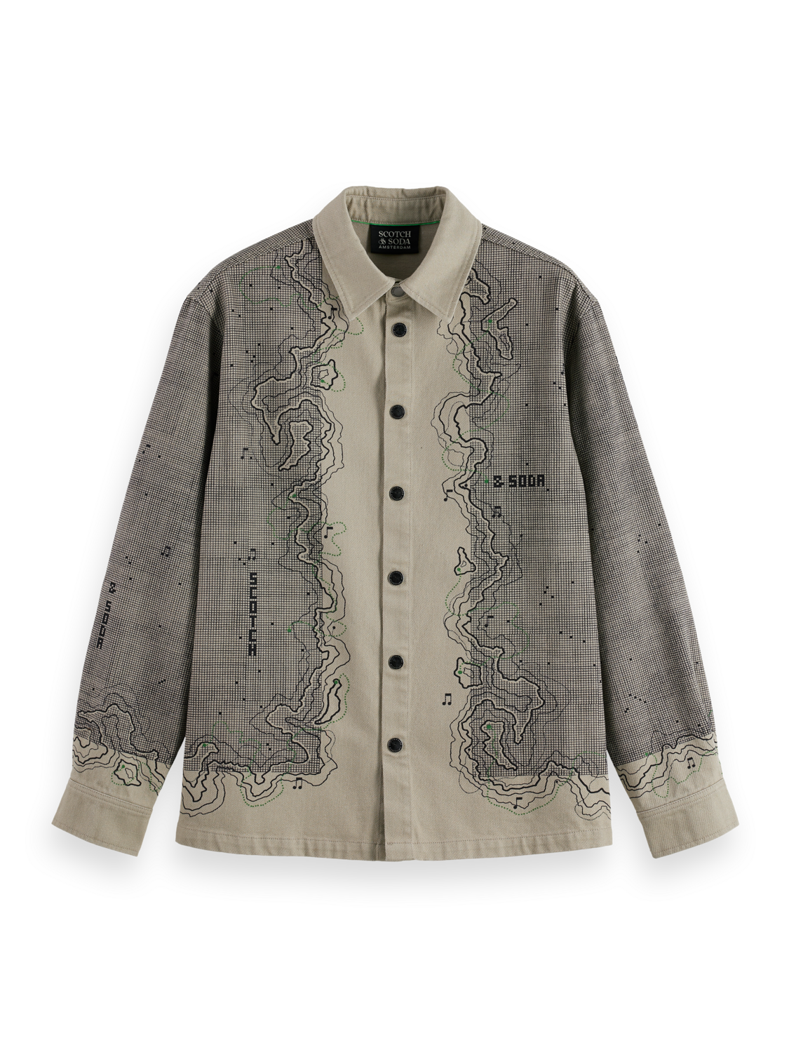Placement graphic overshirt
