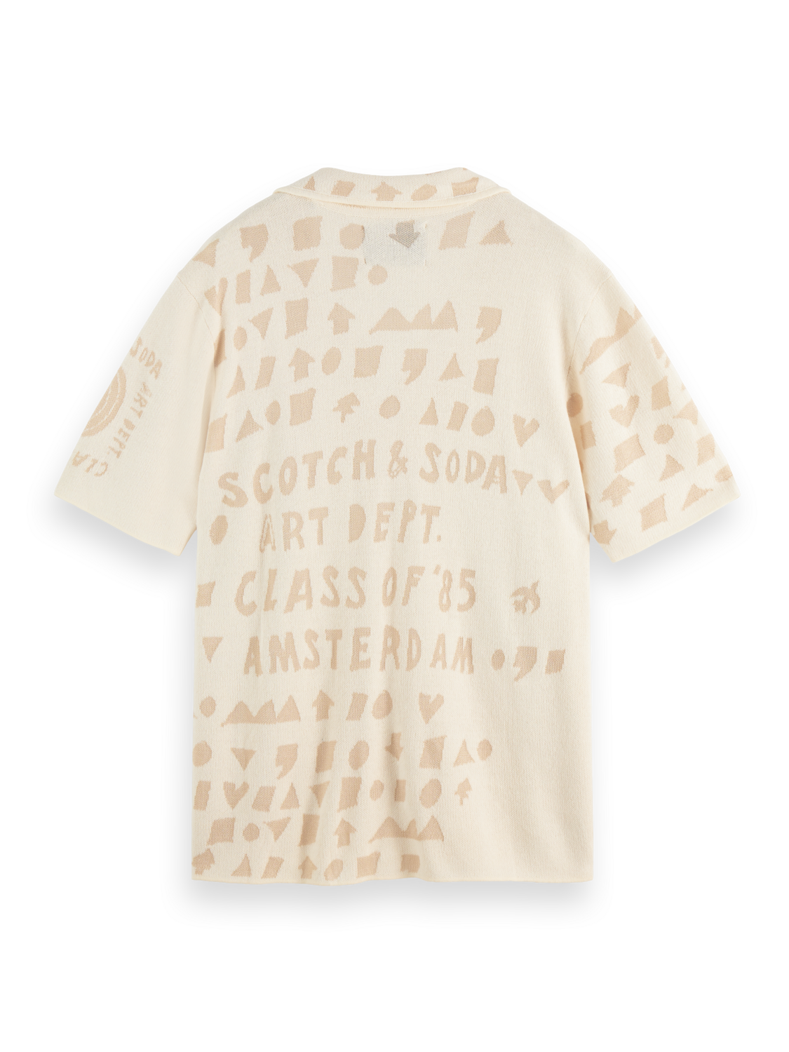 Jacquard knitted shirt
