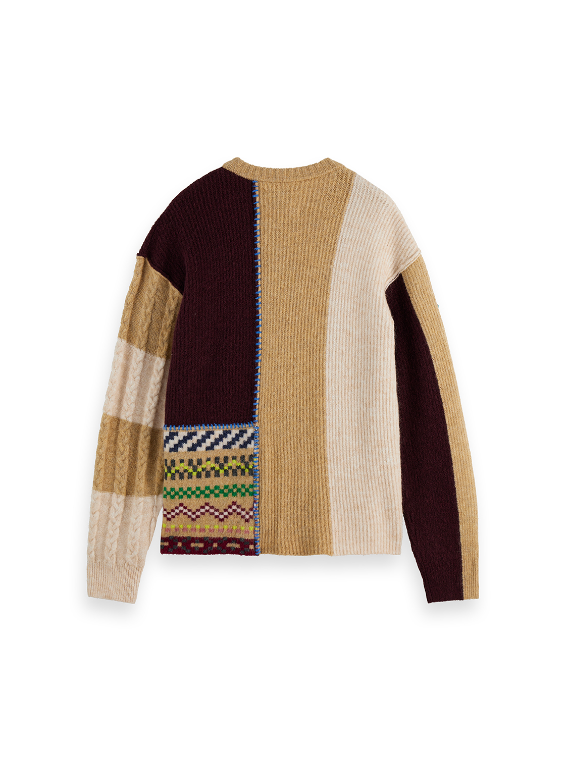 Loose Fit Patchwork Pullover