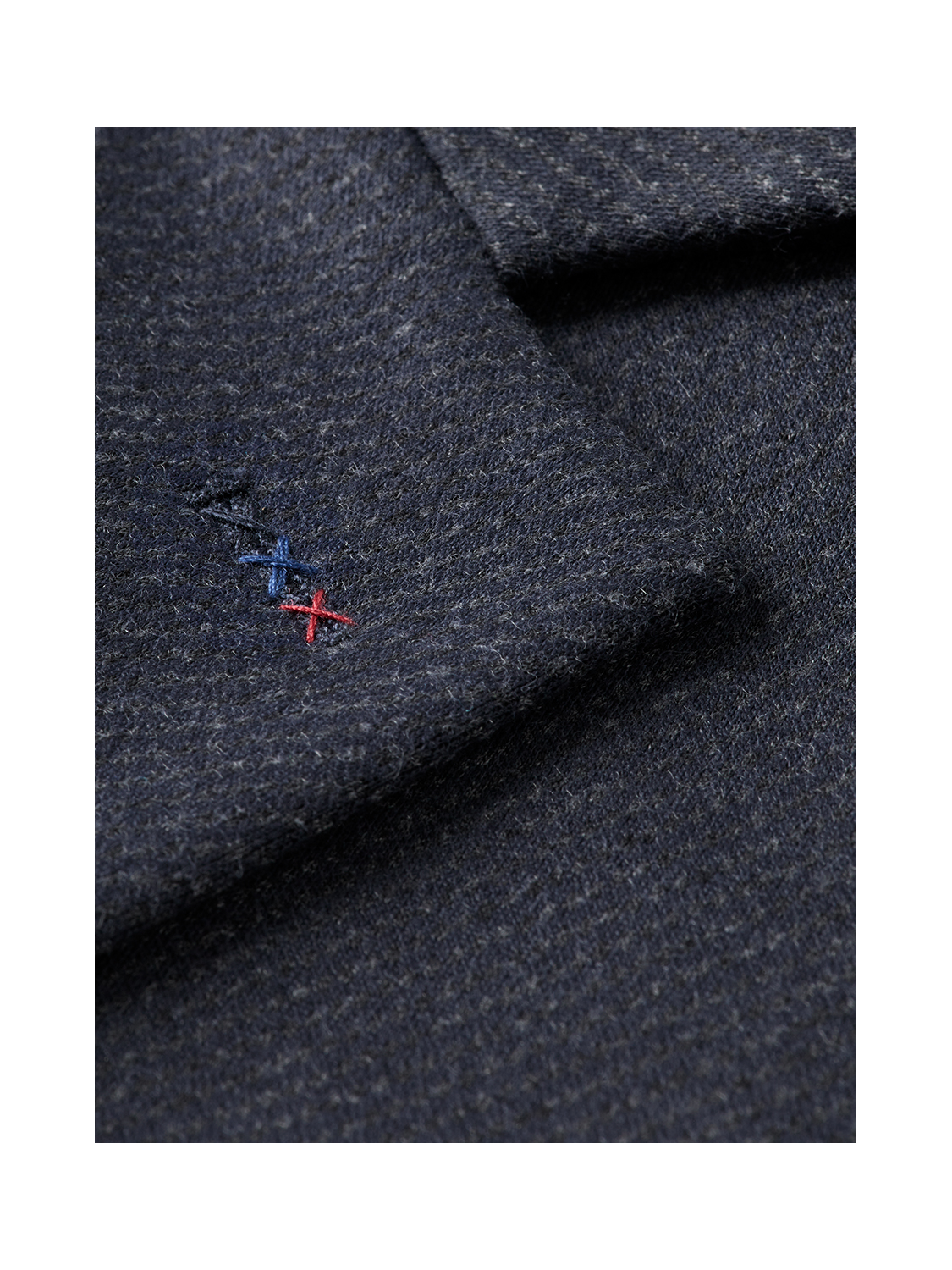 Tailored notch lapel yarn dyed jersey regular-fit blazer