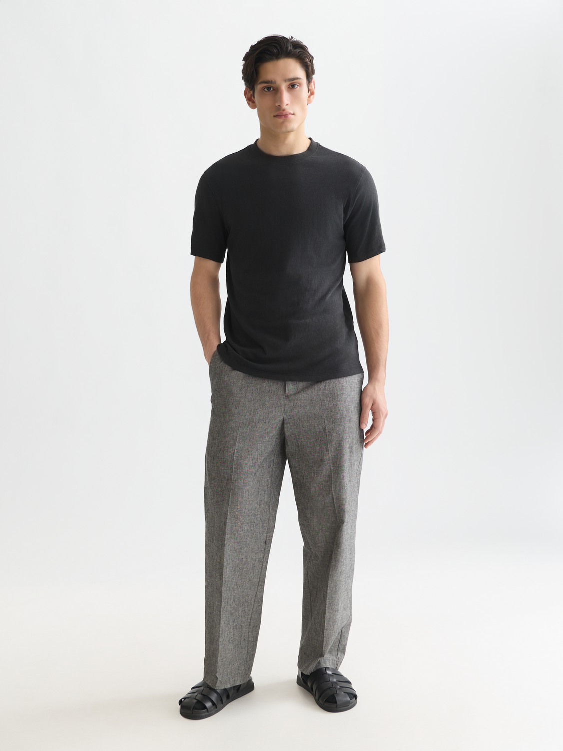 Otis tailored cotton-linen relaxed straight jogger – Scotch & Soda
