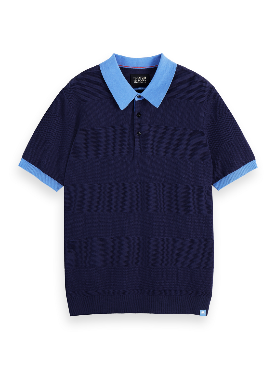 Knitted striped polo