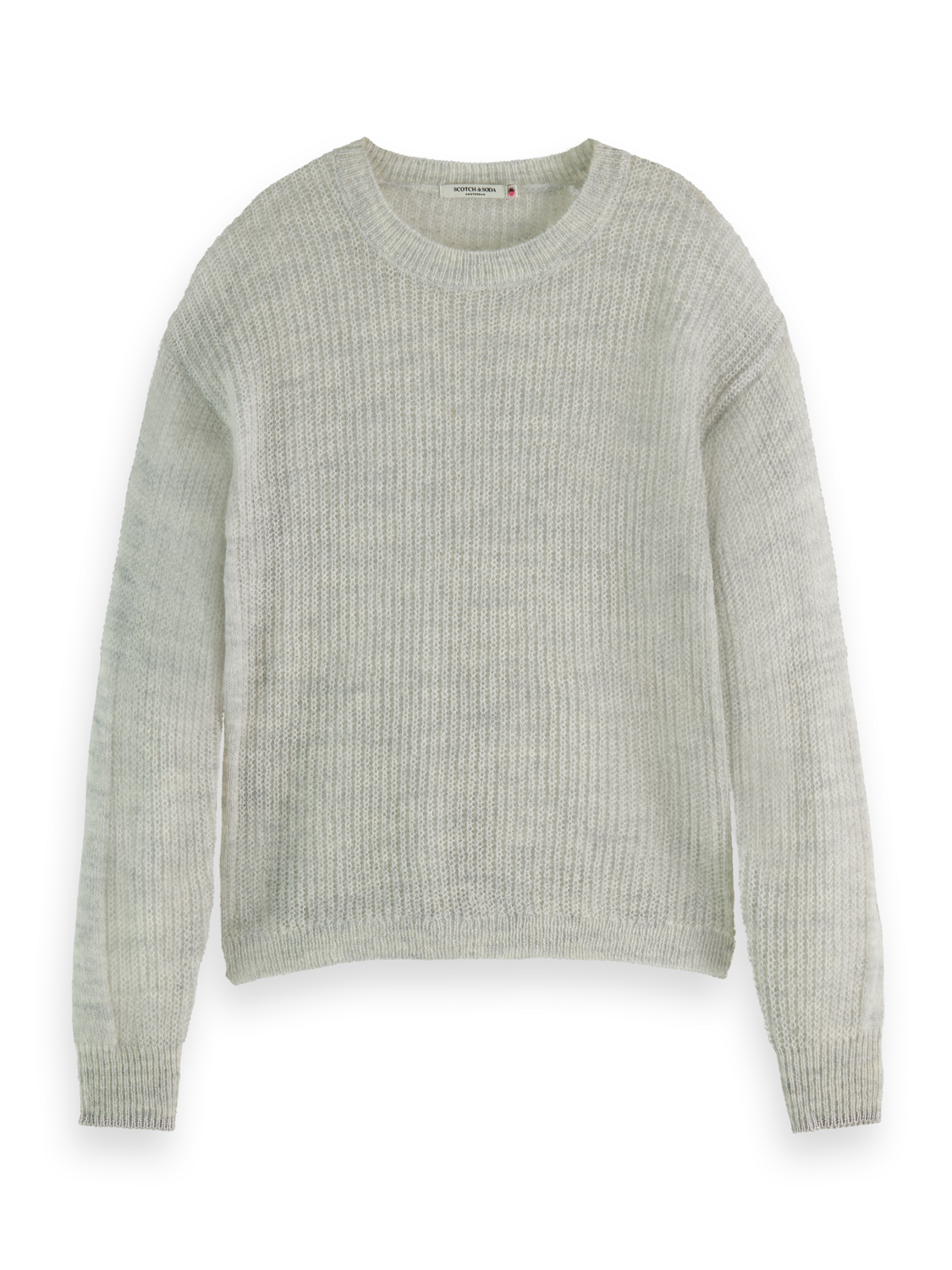 FUZZY OPEN KNIT RELAXED PULLOVER