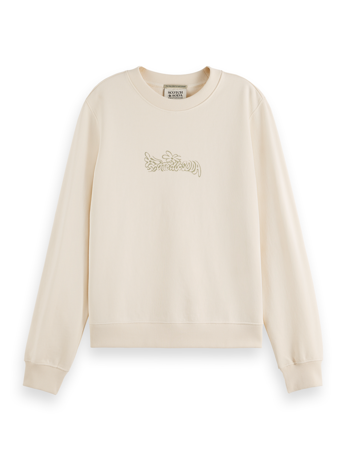 “Scotch & Soda” チェストアートワークスウェットシャツ Red Healthknit | ヘルスニット クラシックスウェット クルーネック