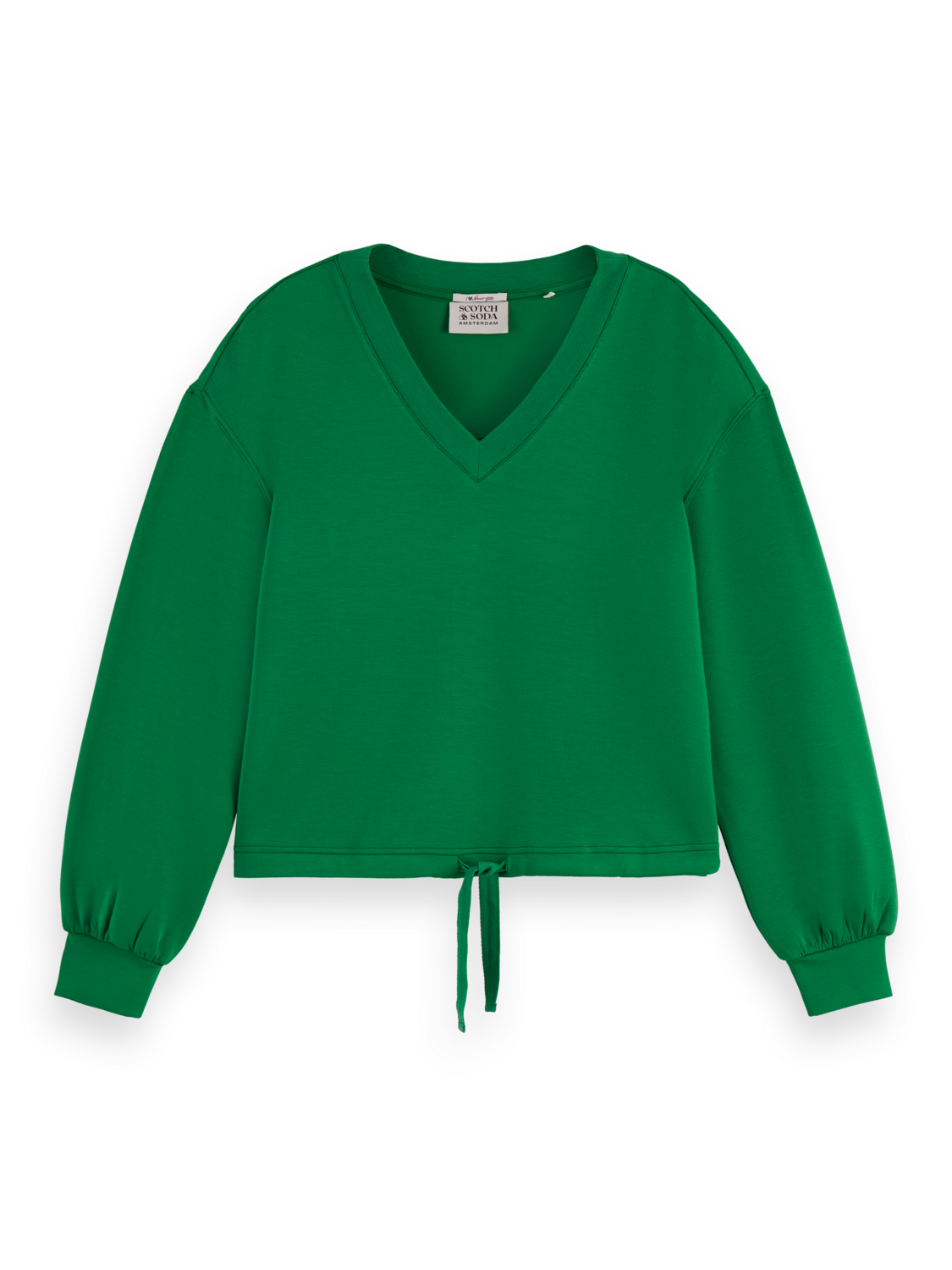 V-neck modal sweatshirt
