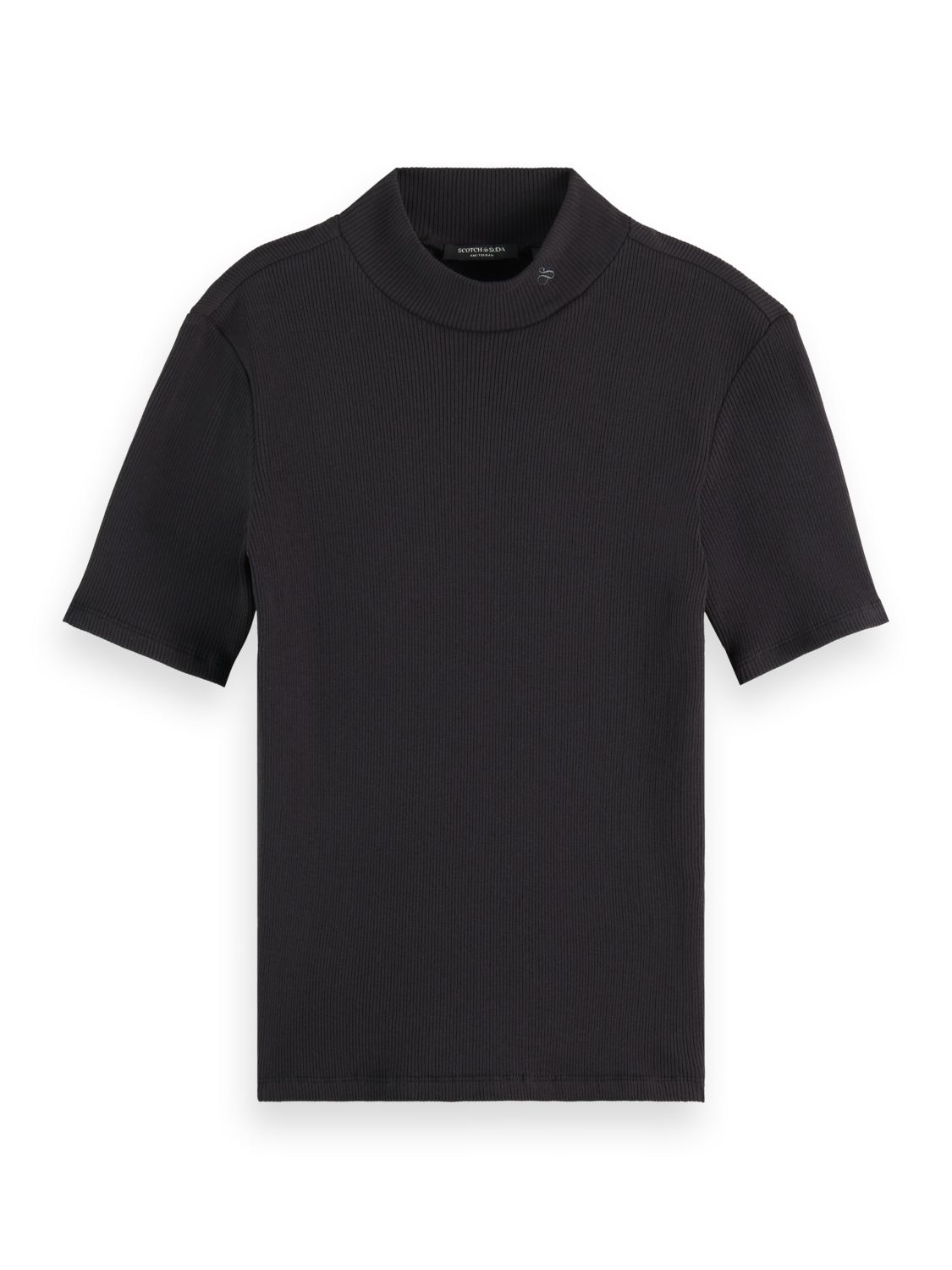 Essentials Mock neck rib t-shirt