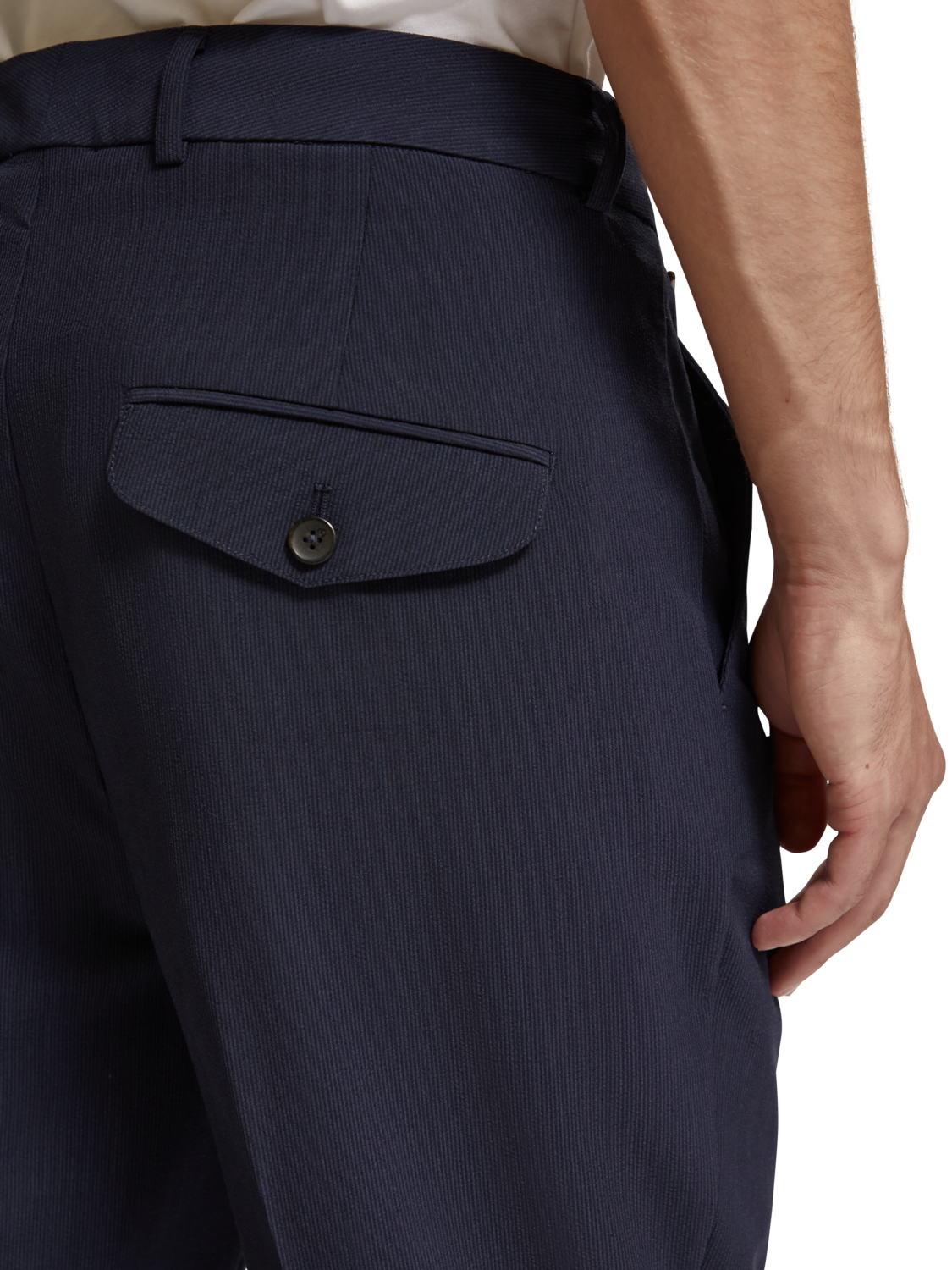IRVING - PINSTRIPED FINE WOOL-BLEND SEERSUCKER CHINO