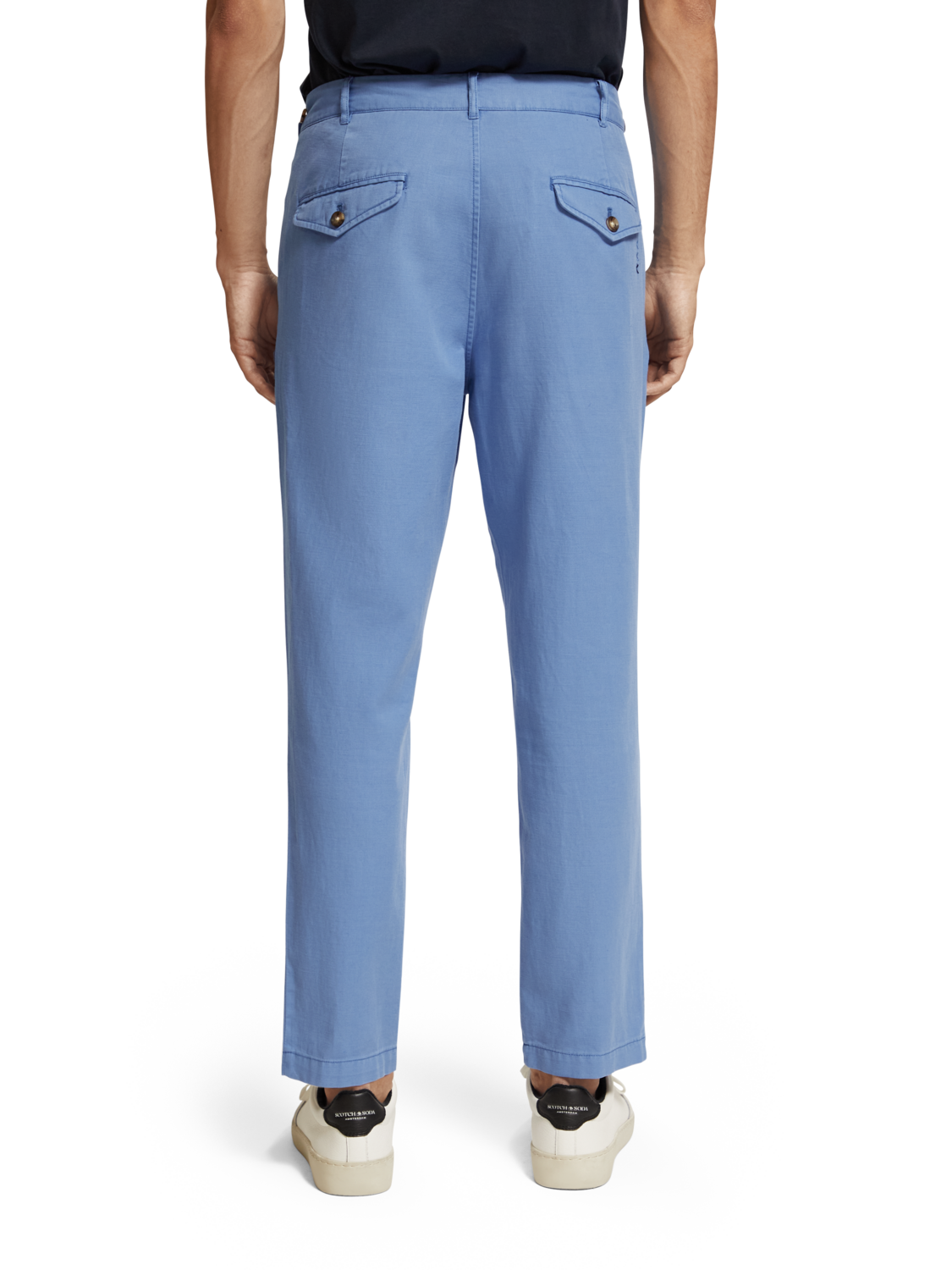 TWILT- GARMENT-DYED PLEATED COTTON/LINEN CHINO
