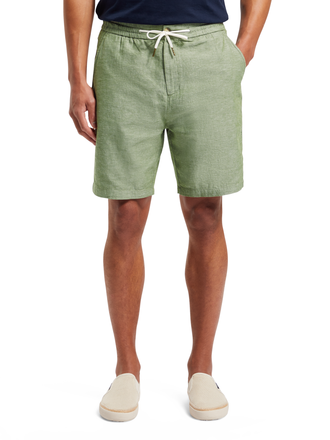 FAVE- COTTON/LINEN TWILL BERMUDA