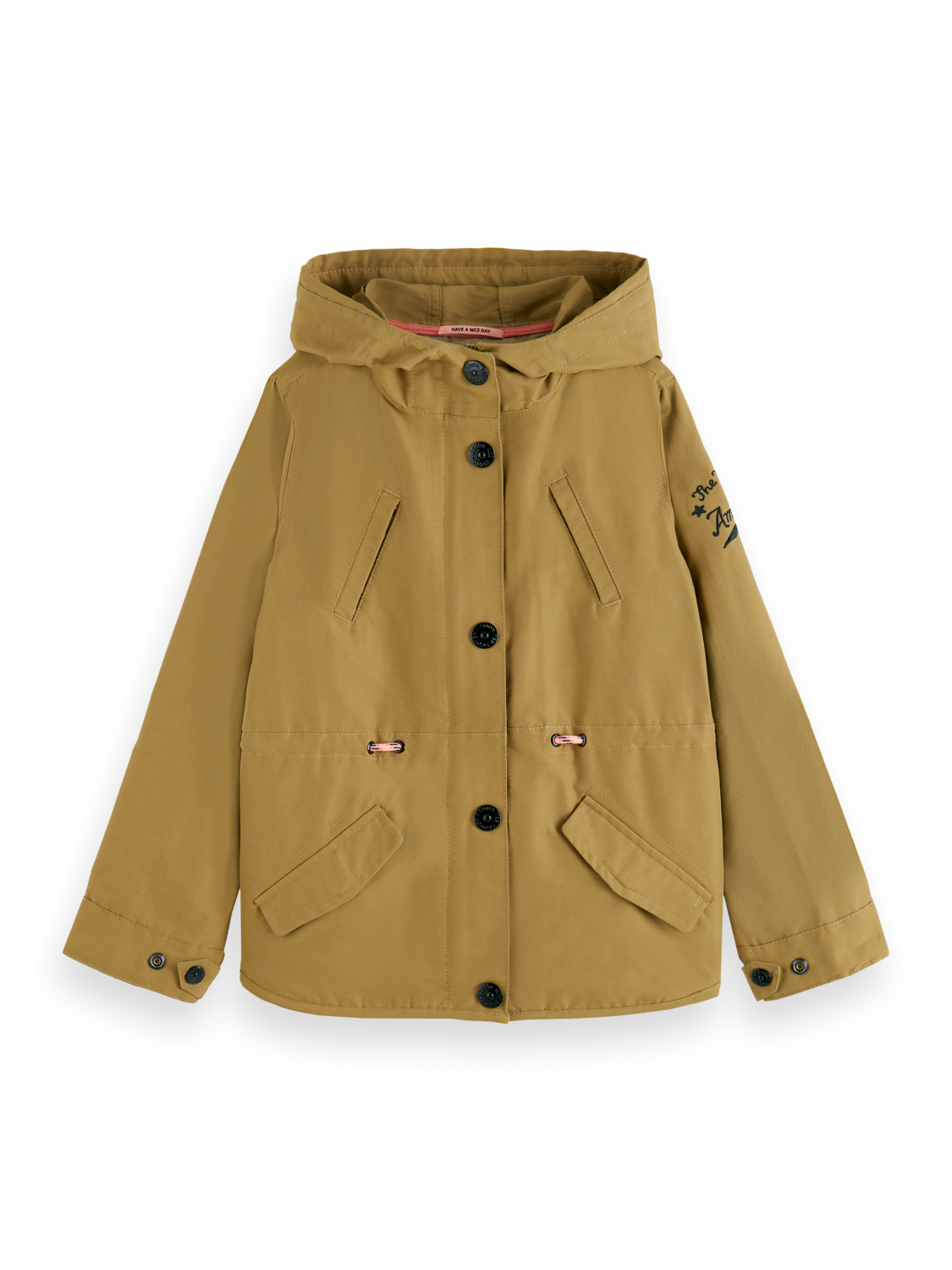 Girls HOODED ZIP-THRU COTTON PARKA