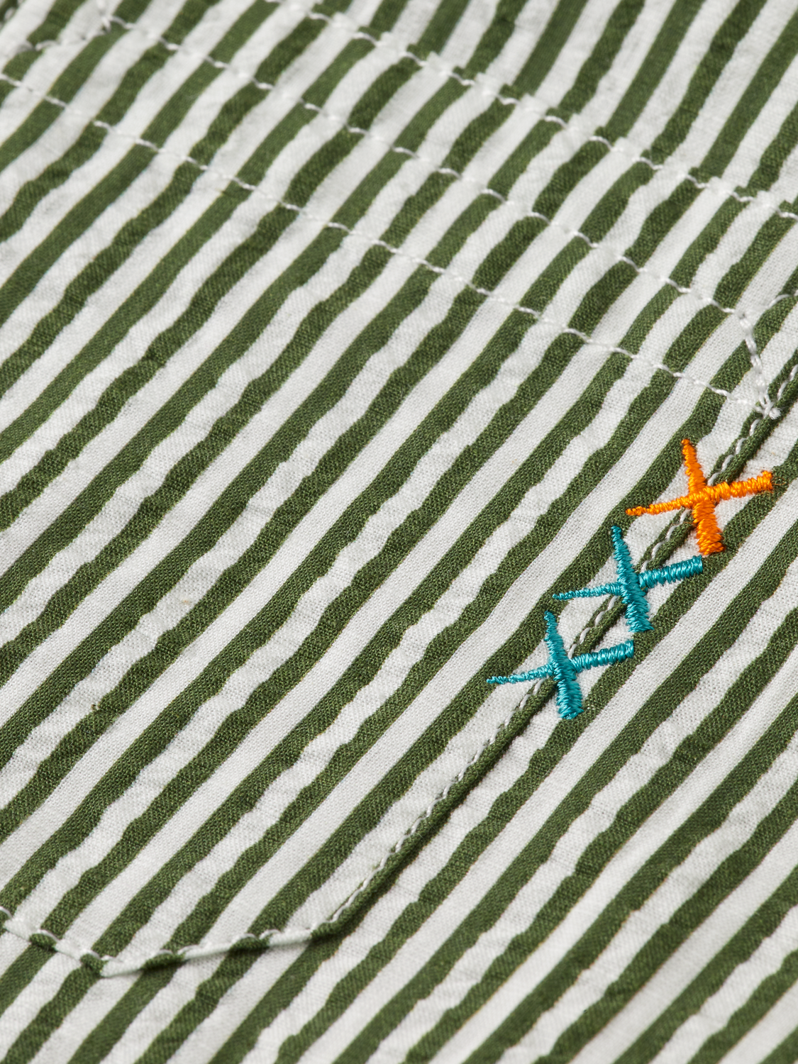 REGULAR-FIT - PRINTED STRIPE SEERSUCKER SHIRT