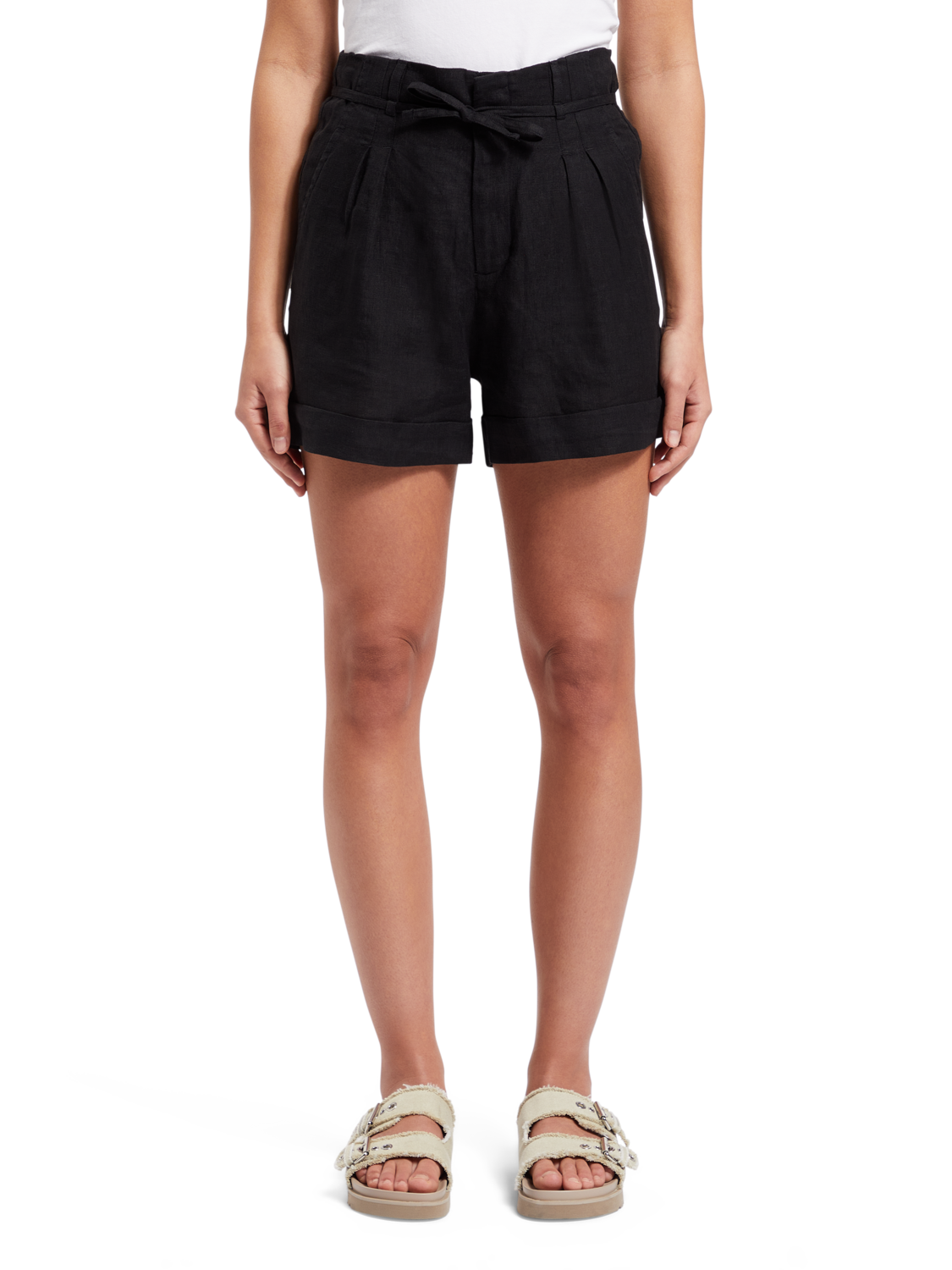 HIGH-RISE LINEN SHORT