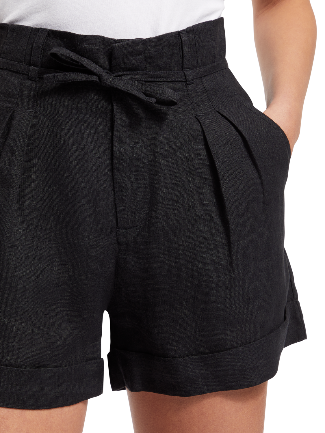 HIGH-RISE LINEN SHORT