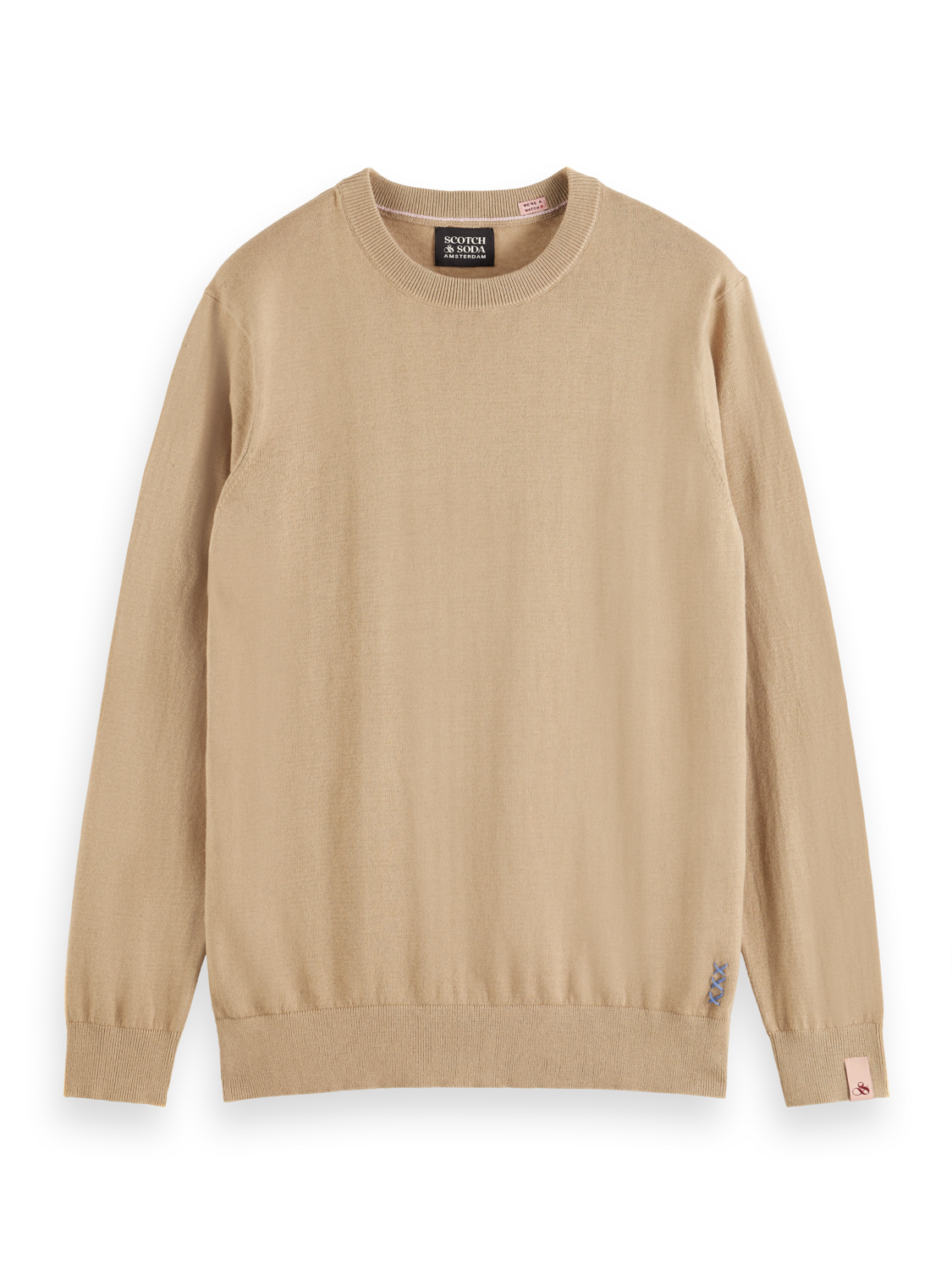 LINEN BLEND CREWNECK PULLOVER