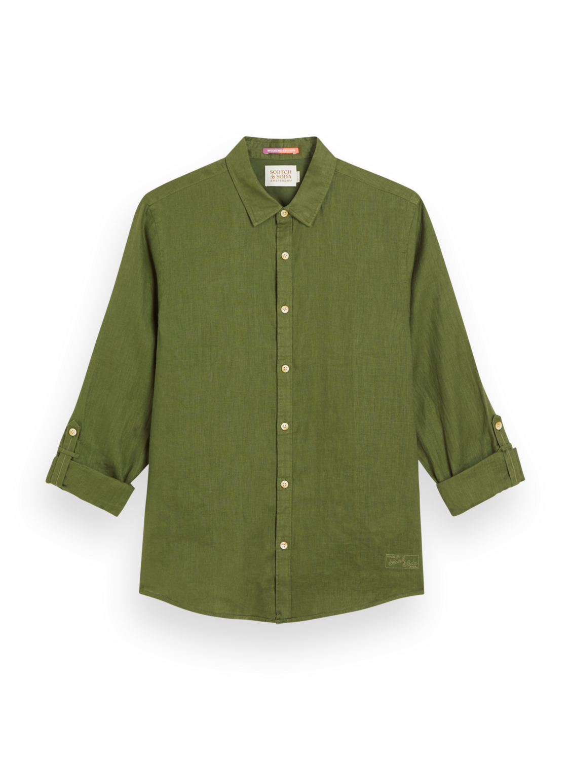 Leinenhemd mit Roll-Up