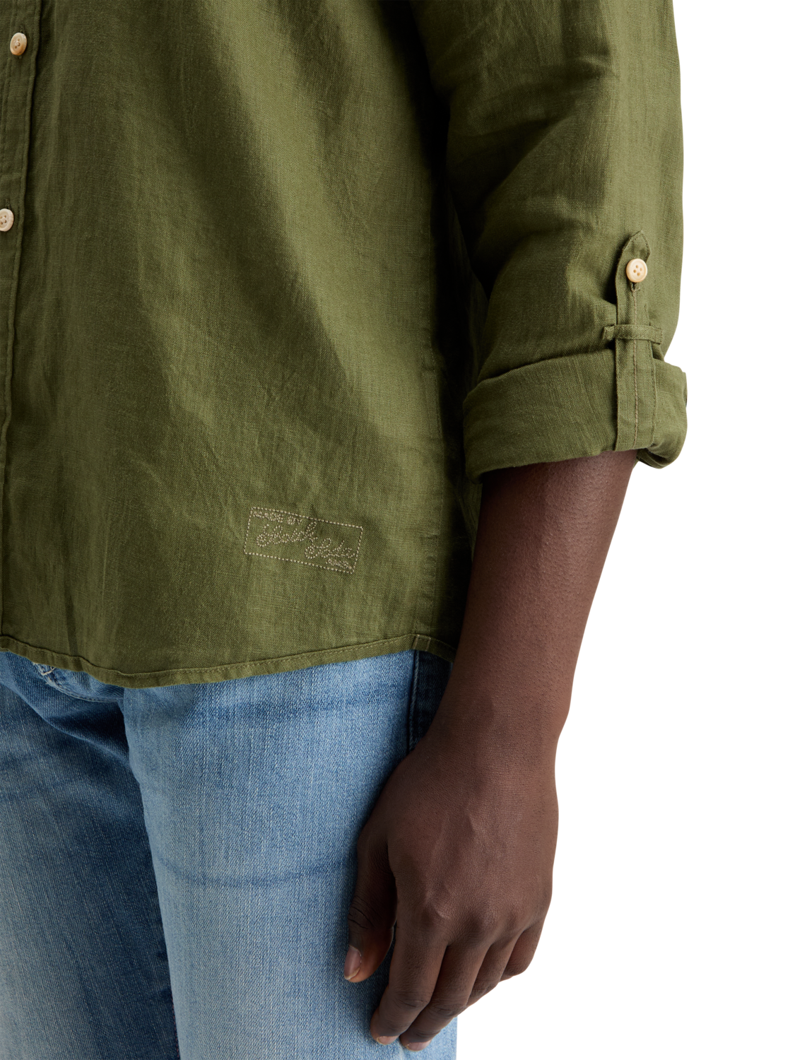 Leinenhemd mit Roll-Up
