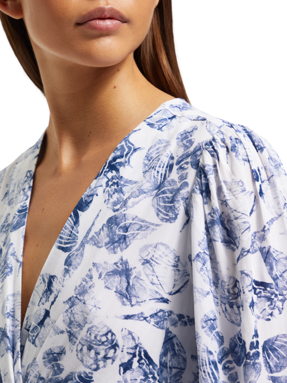 MIDI WRAP DRESS WITH KNOT DETAIL