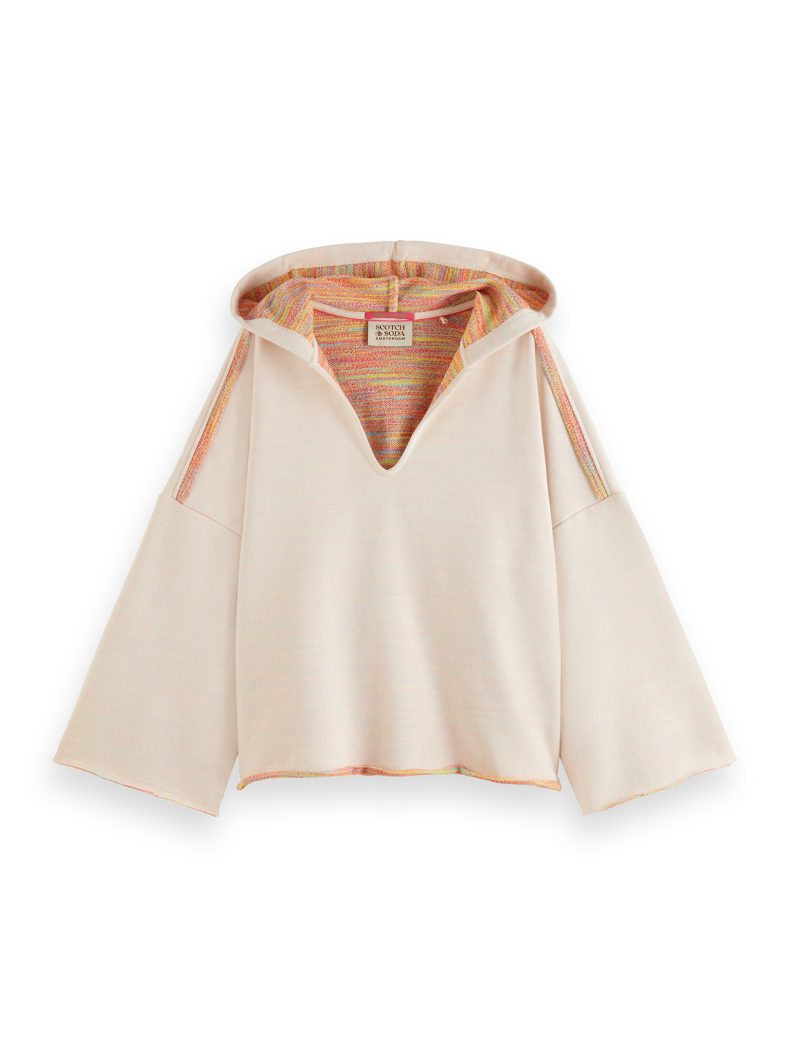 SLOUCHY FIT SHOULDER DETAIL HOODIE