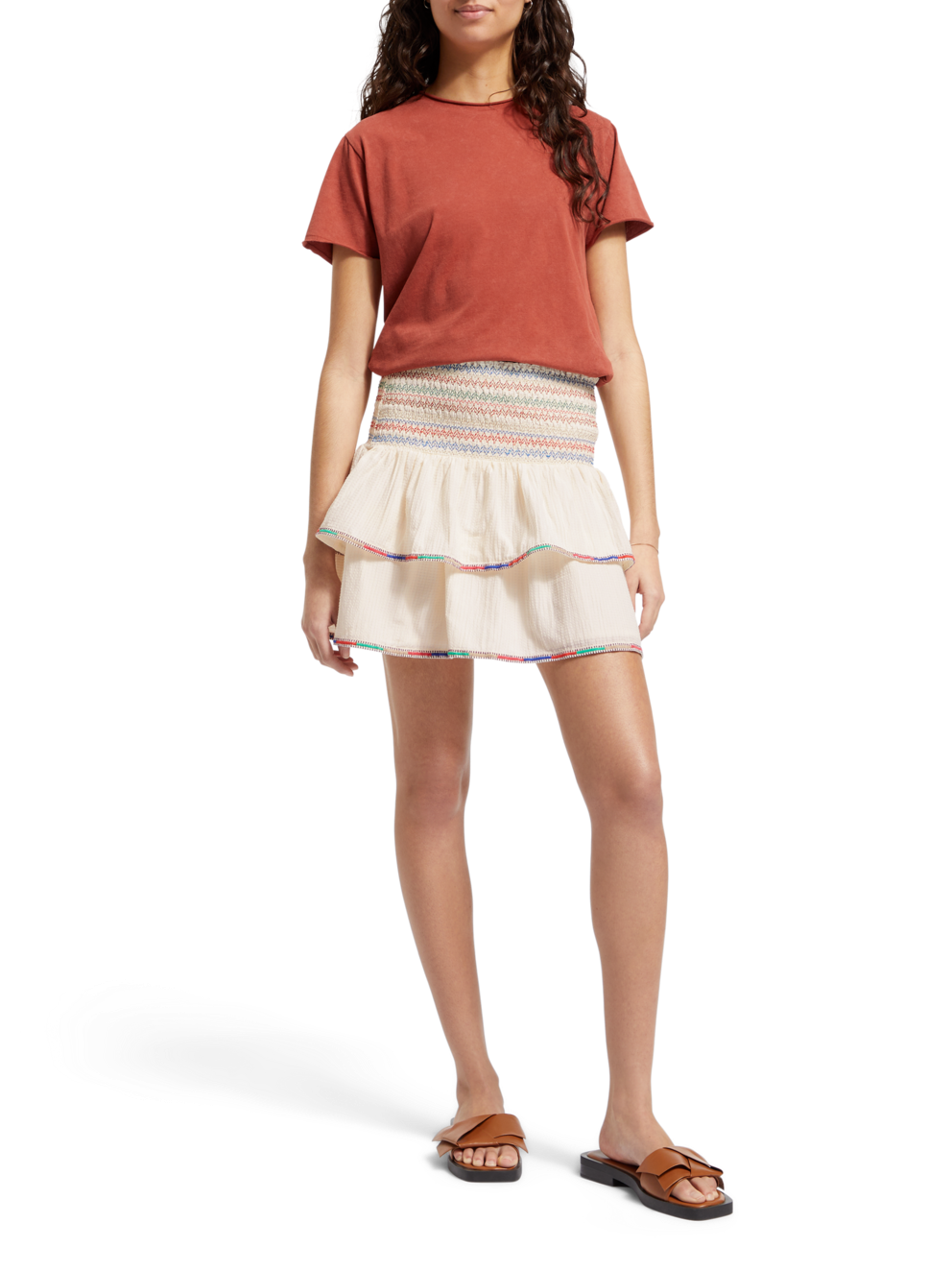 EMBROIDERED MINI SKIRT